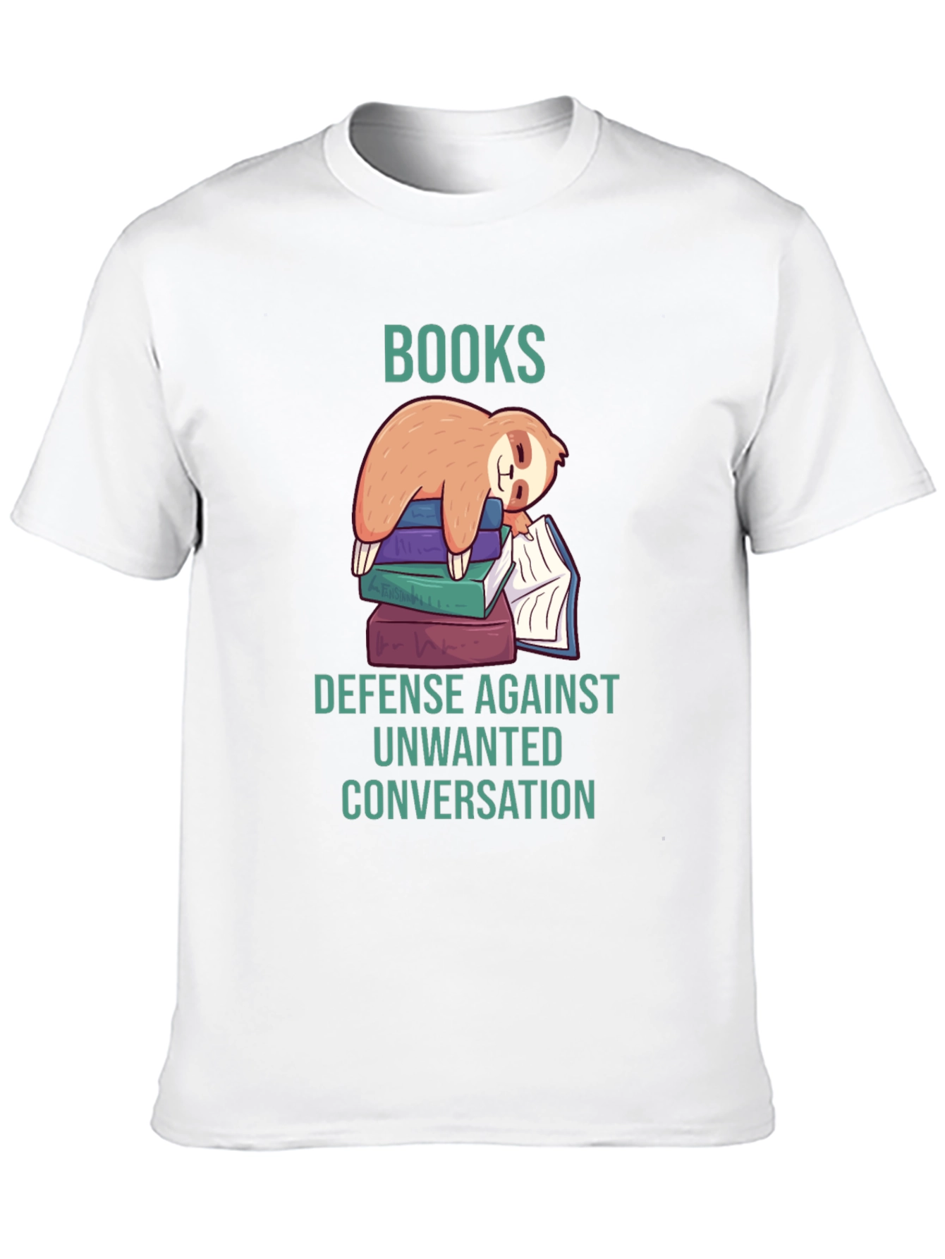 Black Books Sloth T-Shirt: Defense Against Unwanted Conversation view 10