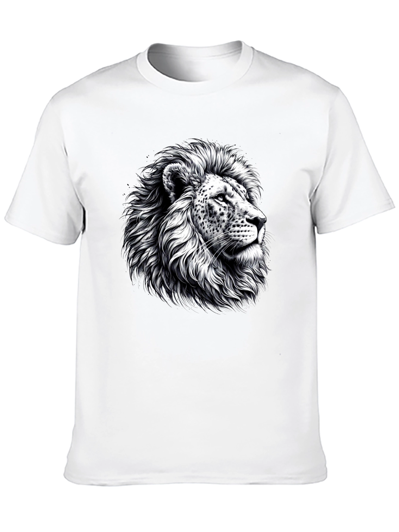 Black Lion Graphic Print Black T-Shirt view 10