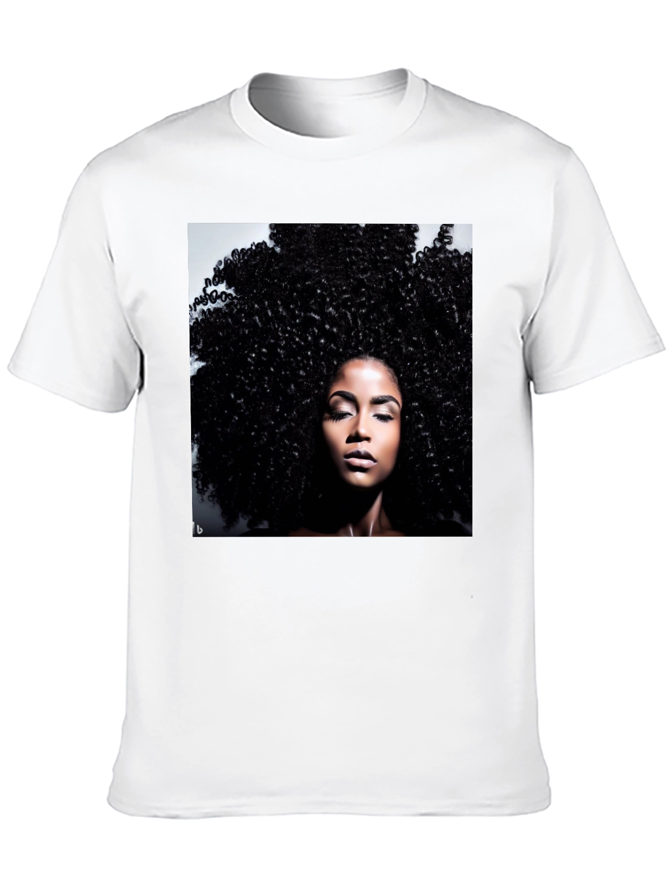 Black Afro Queen Black T-Shirt view 10