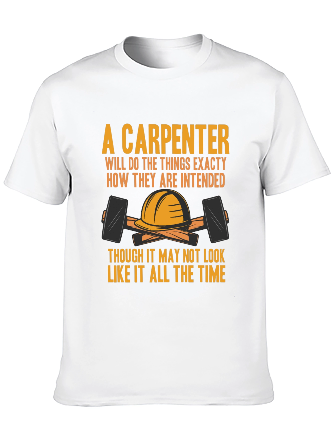 Black Carpenter T-Shirt: "A Carpenter Will..." Graphic Tee view 10
