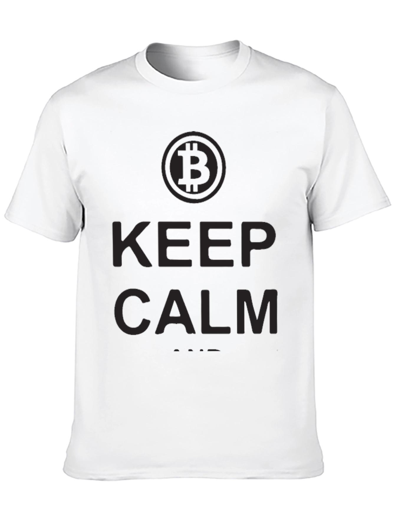 Black Bitcoin Keep Calm Black T-Shirt view 10