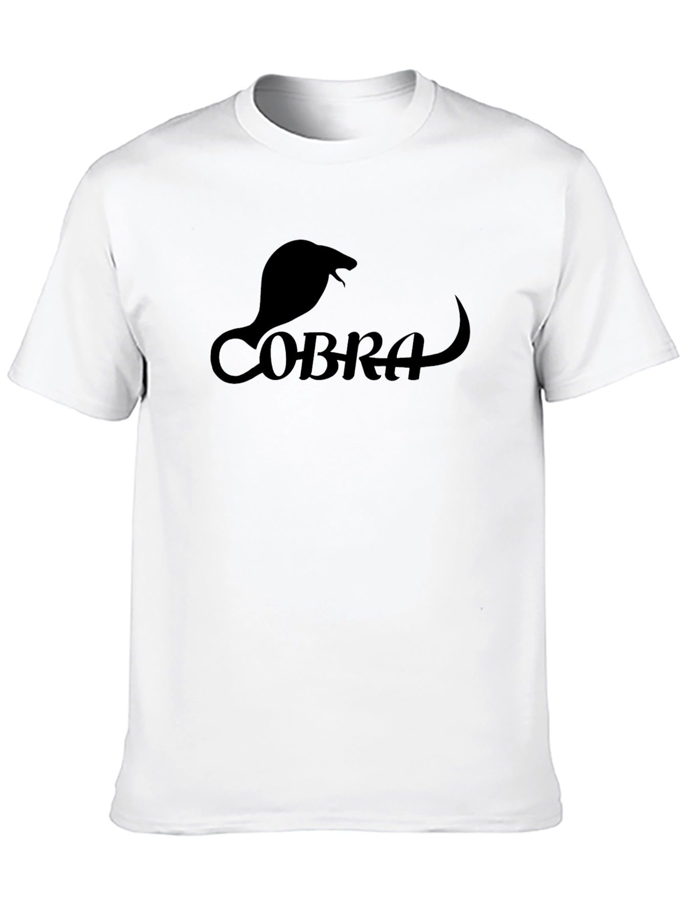 Black Cobra Graphic T-Shirt - Sleek Snake Design view 10