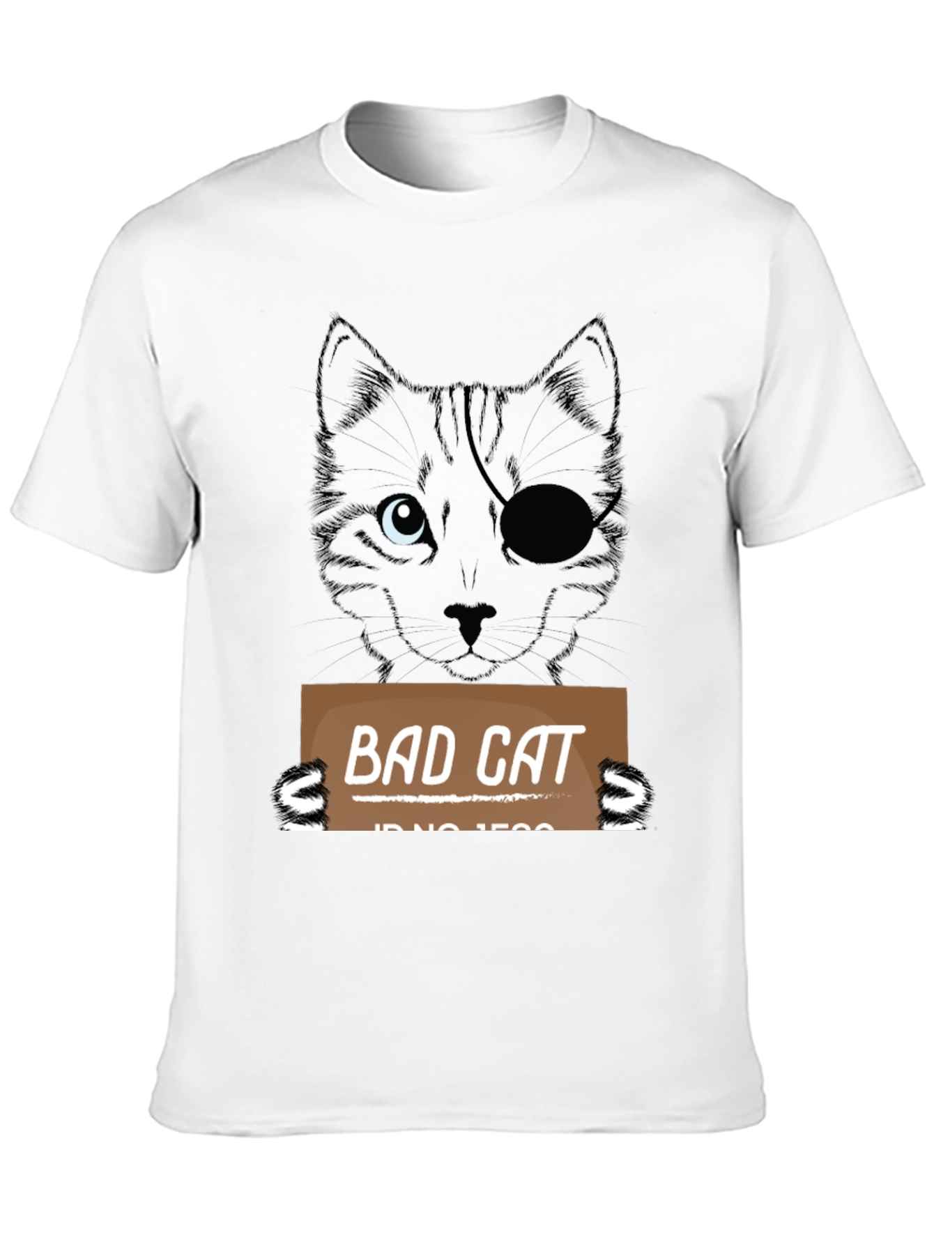 Black Bad Cat T-Shirt - Men's Black Novelty Tee view 10