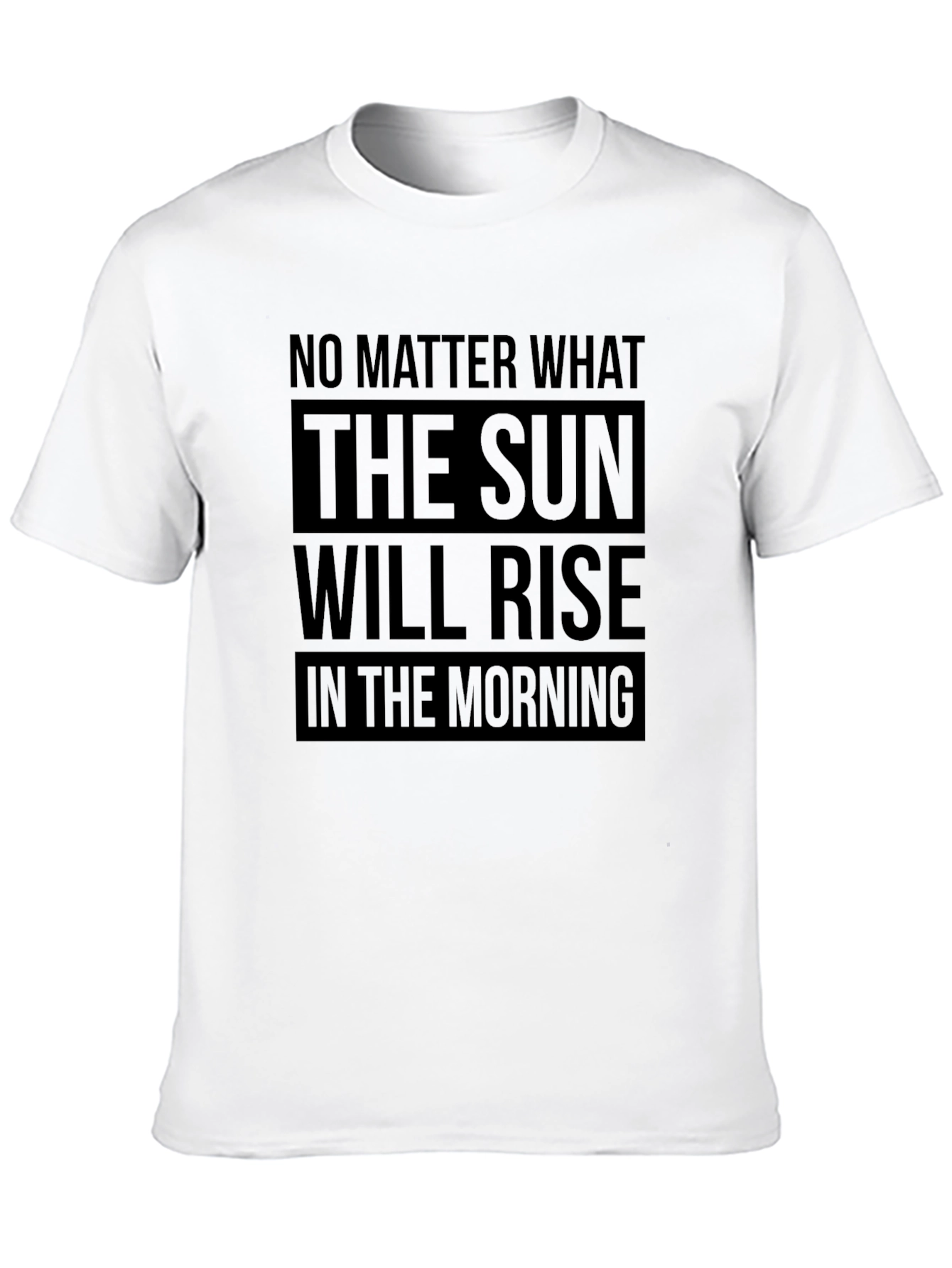 Black Inspirational "Sun Will Rise" Graphic T-Shirt view 10