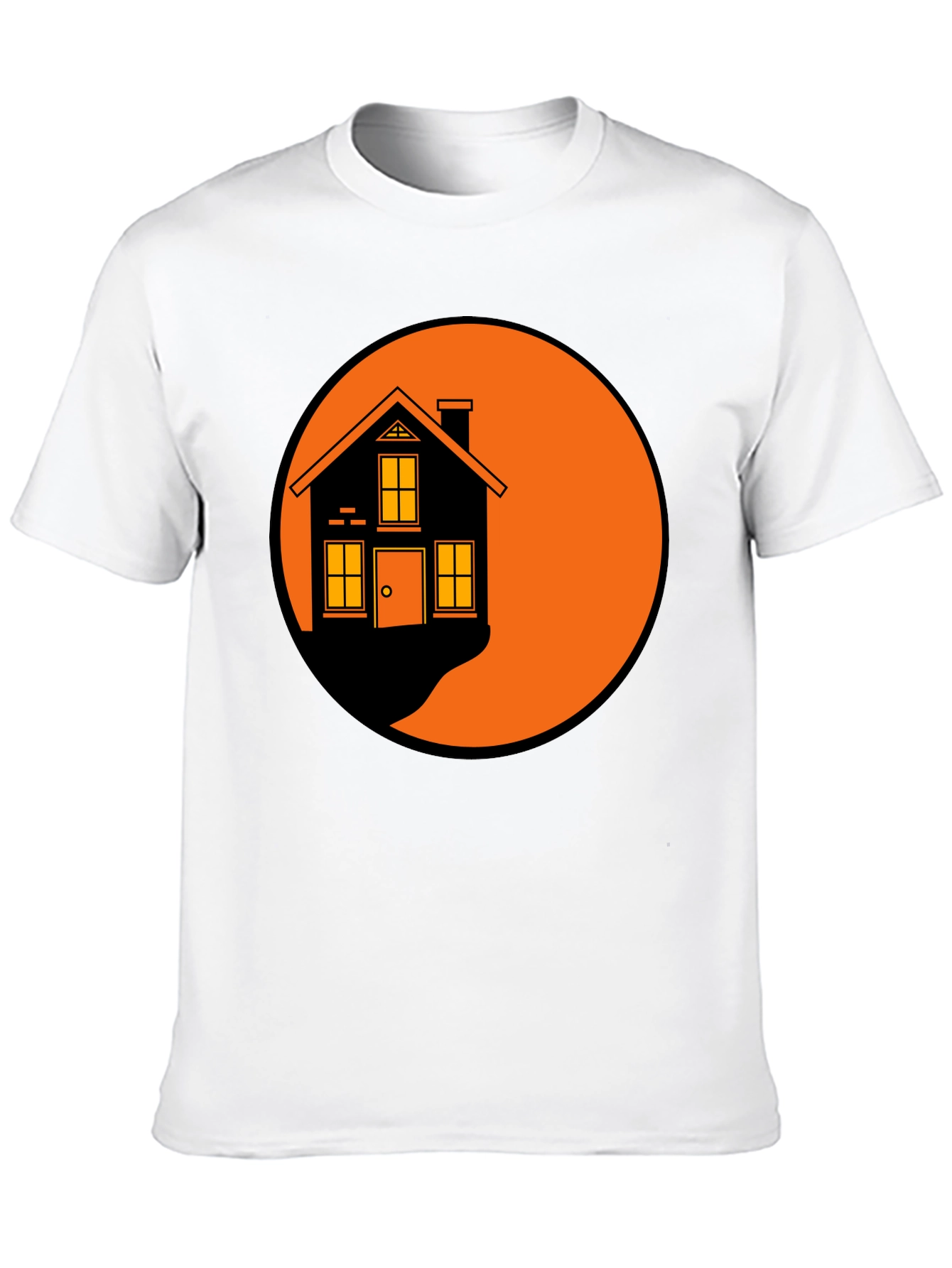 Black Retro House Graphic T-Shirt - Soft Cotton Tee view 10