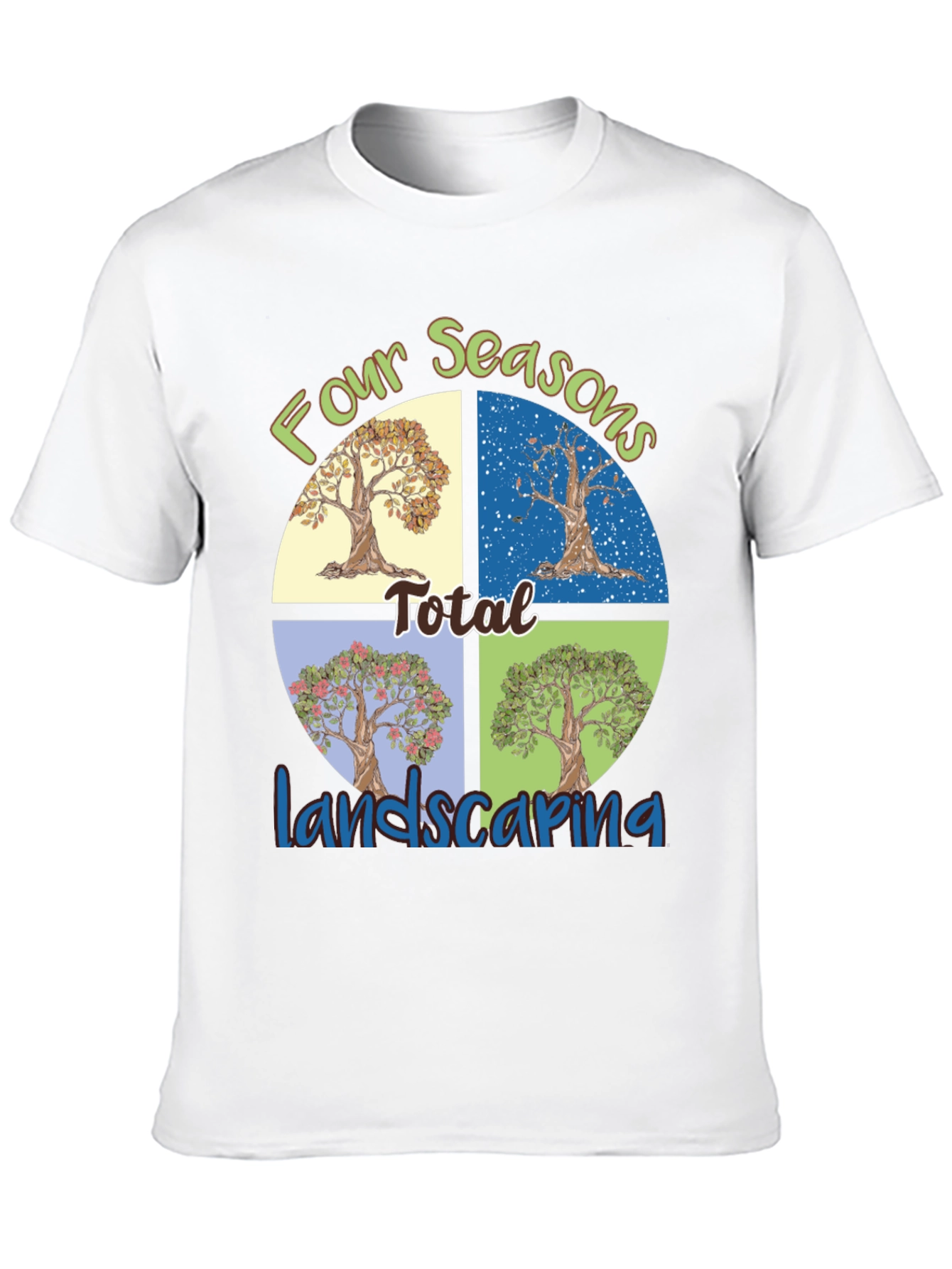 Black Four Seasons Landscaping T-Shirt view 10