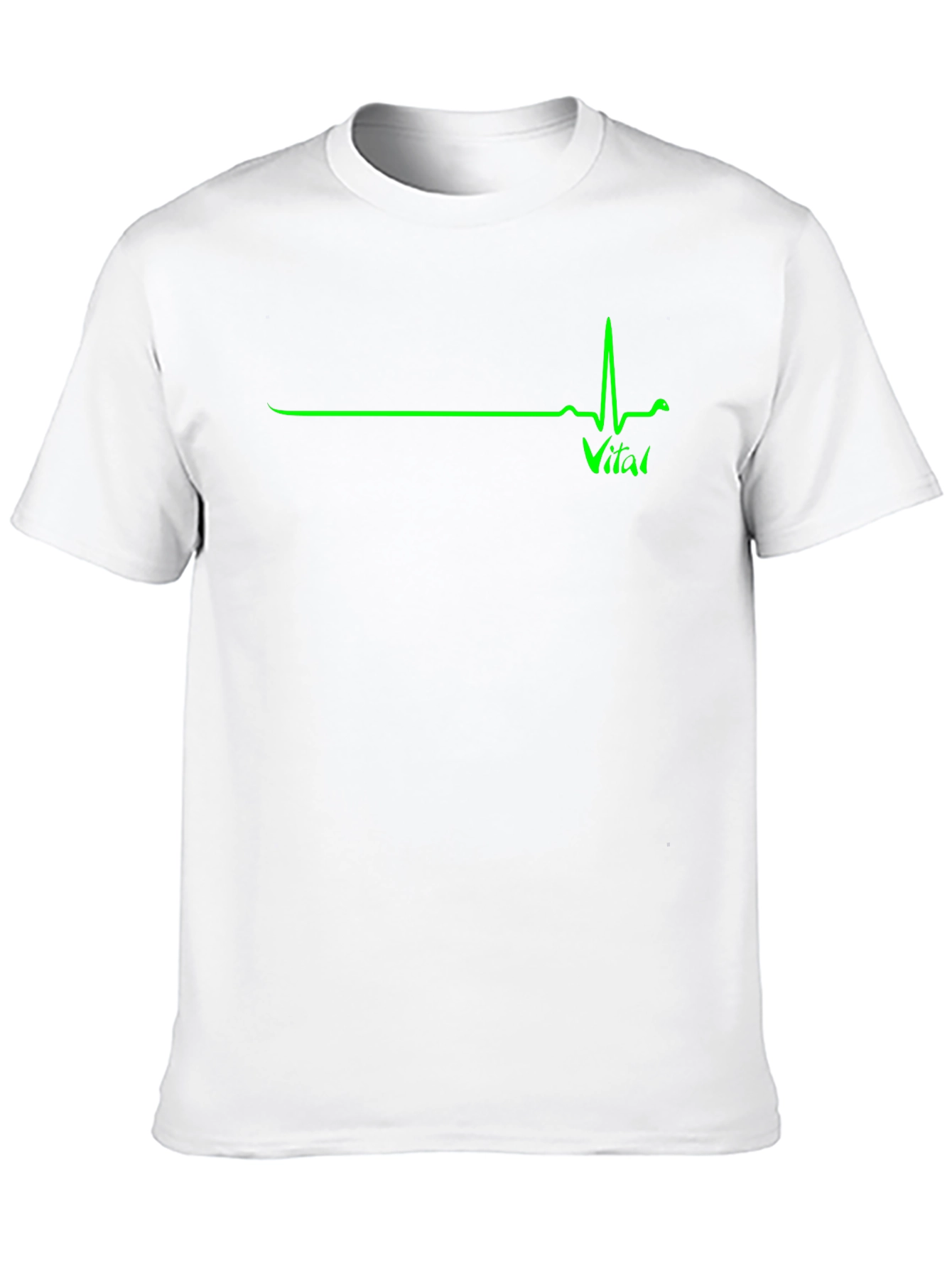 Black Vital Sign ECG Graphic T-Shirt - Black view 10