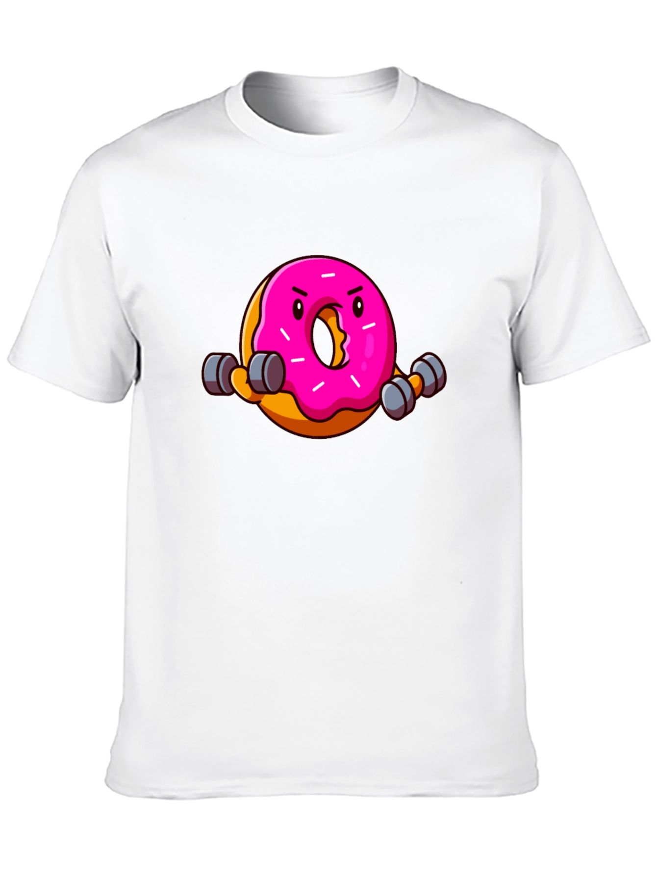 Black Funny Donut Workout Graphic T-Shirt view 10