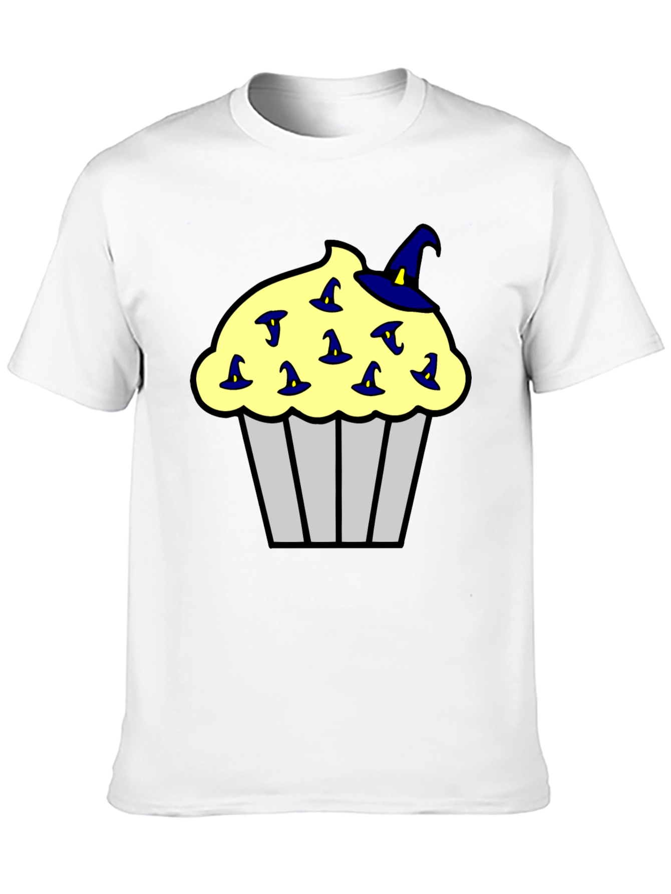 Black Cupcake Witch Hats Men's Black T-Shirt view 10