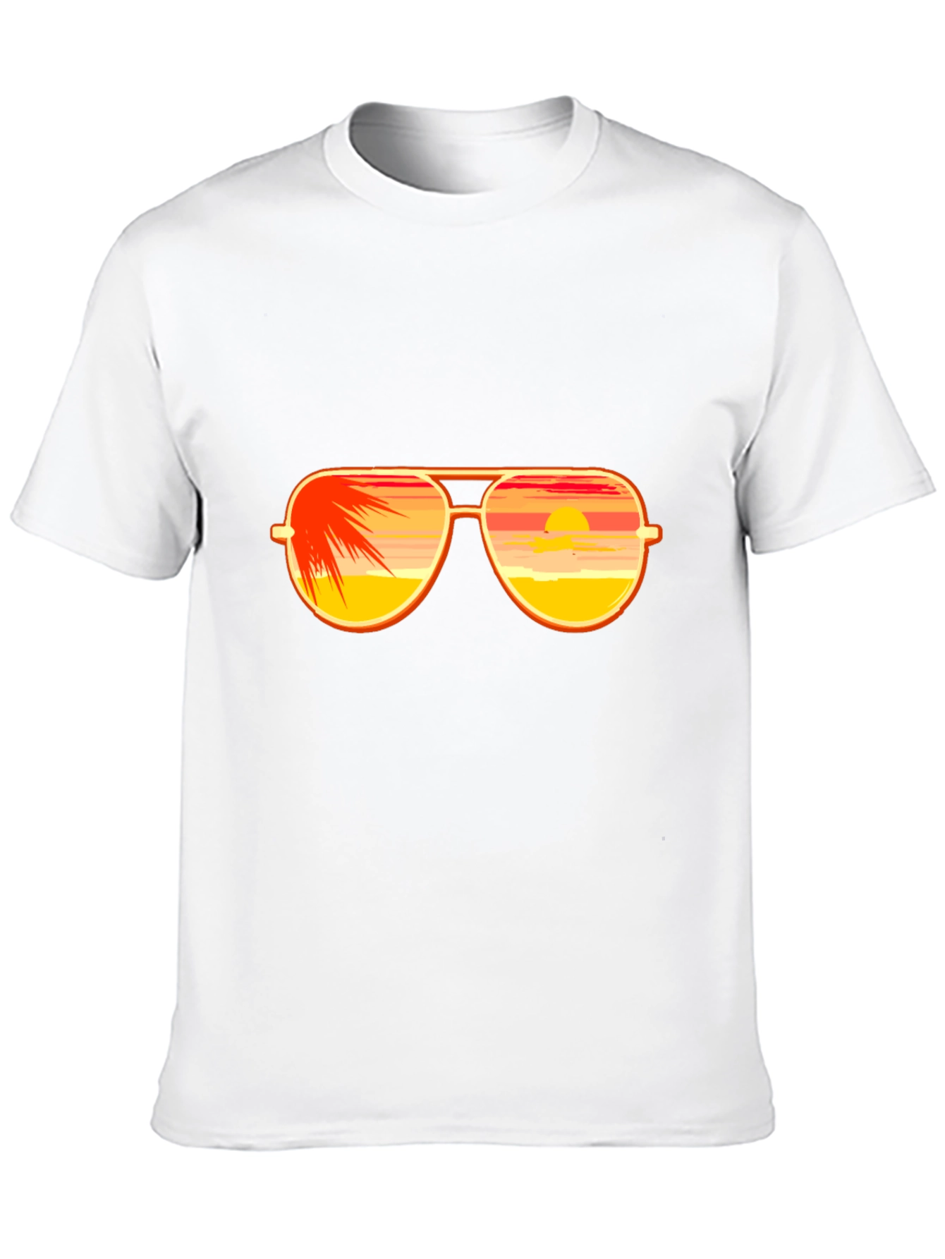 Black Sunset Sunglasses Graphic T-Shirt - Black Cotton Tee view 10