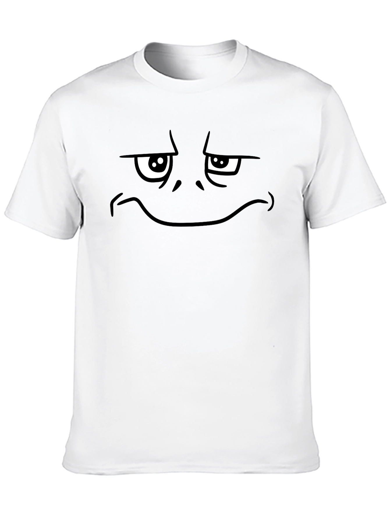 Black Funny Graphic Tee - Grumpy Face view 10