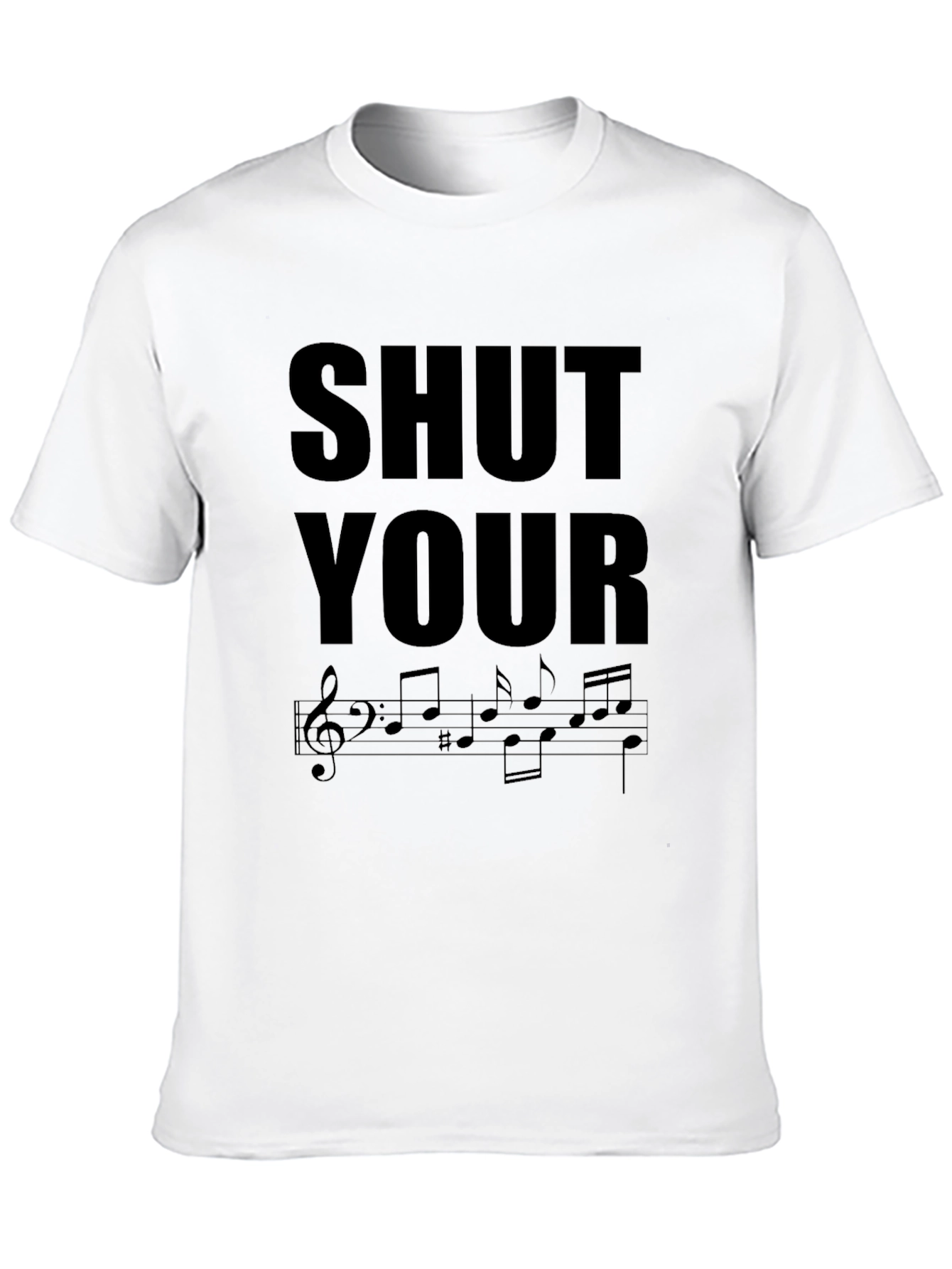 Black Shut Your Notes T-Shirt - Music Pun Tee view 10
