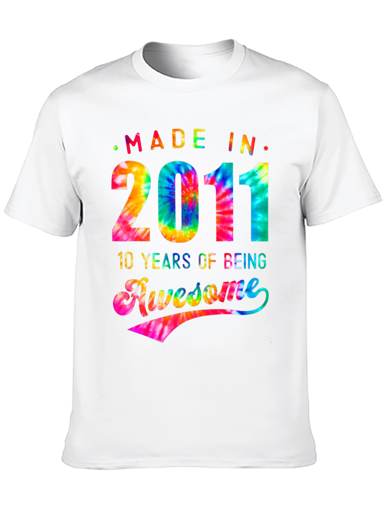 Black Made in 2011 Tie Dye Graphic T-Shirt view 10