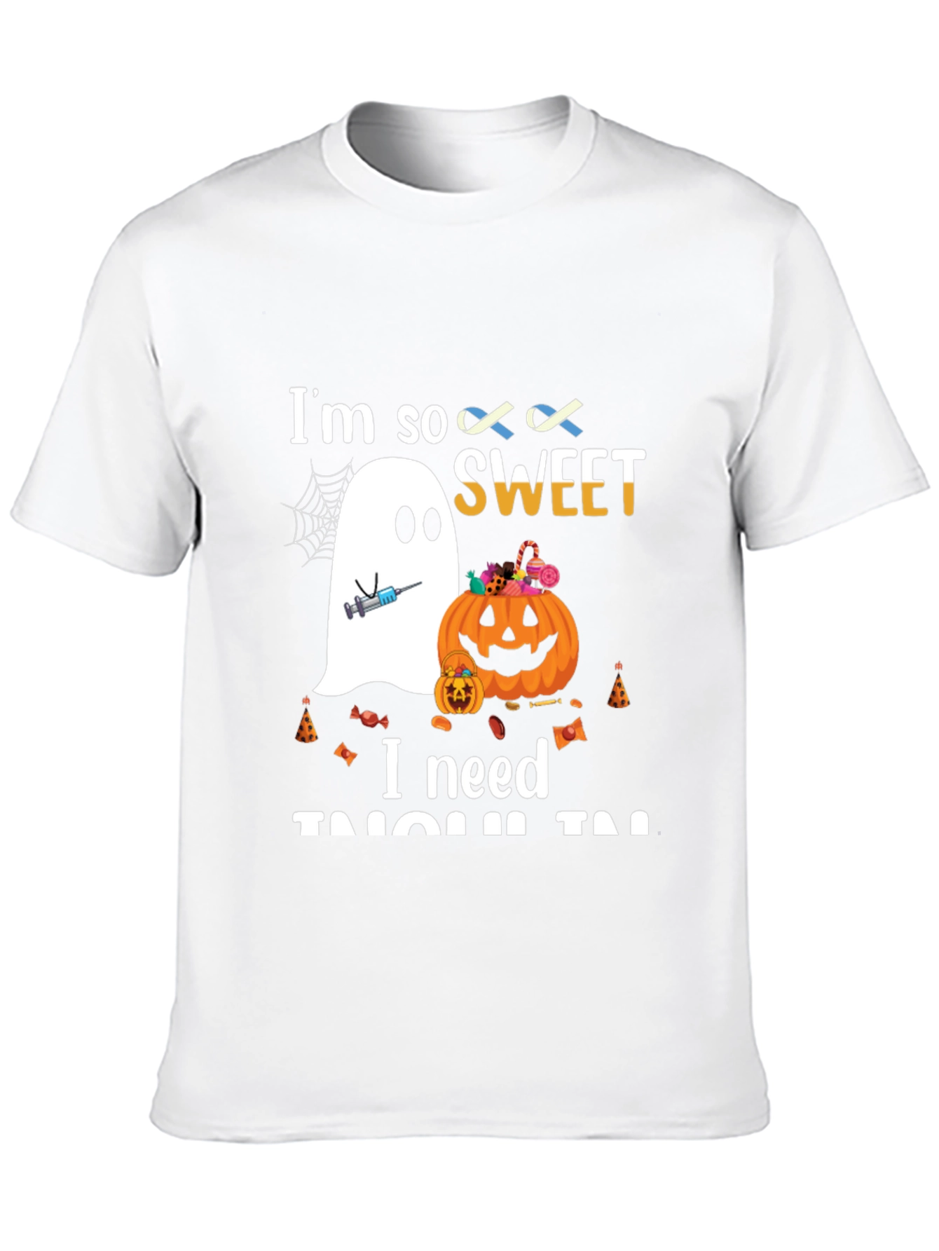 Black Halloween Diabetes Awareness T-Shirt view 10