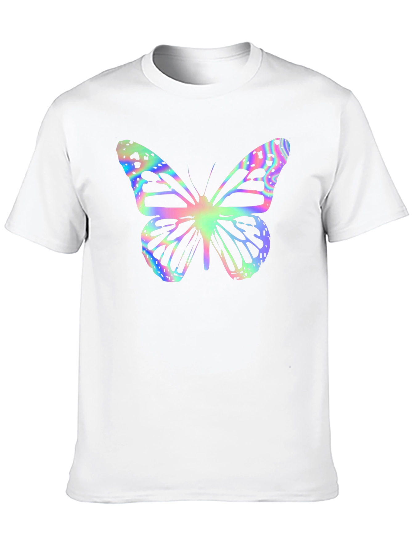 Black Butterfly Print Black T-Shirt view 10
