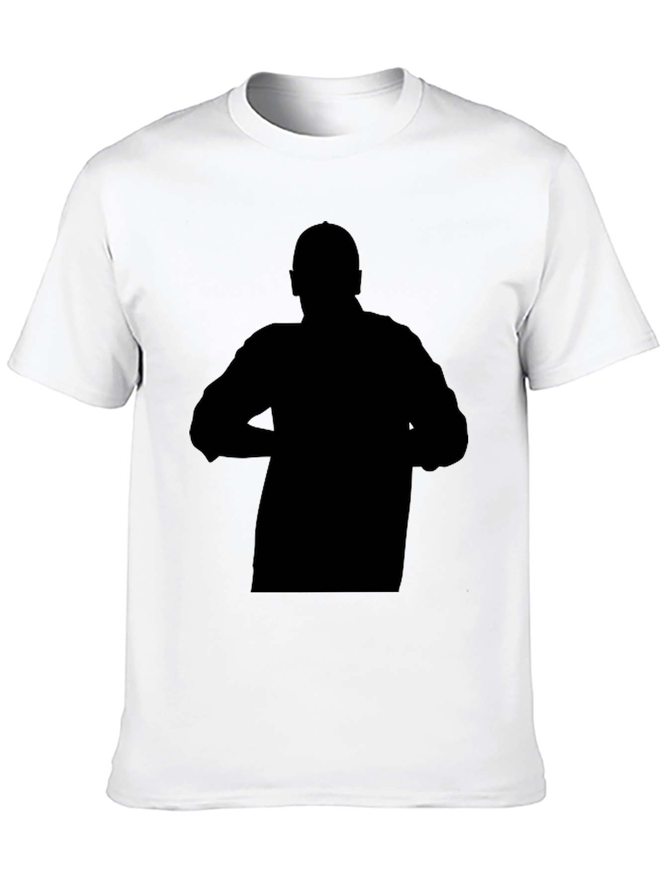 Black Men's Black Graphic Print Crew Neck T-Shirt view 10