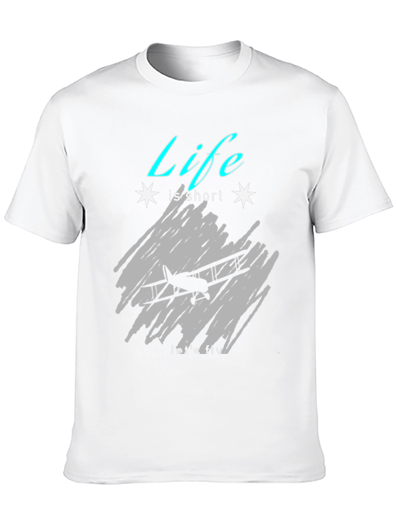Black Life Is Short, Let's Fly Graphic Tee view 10