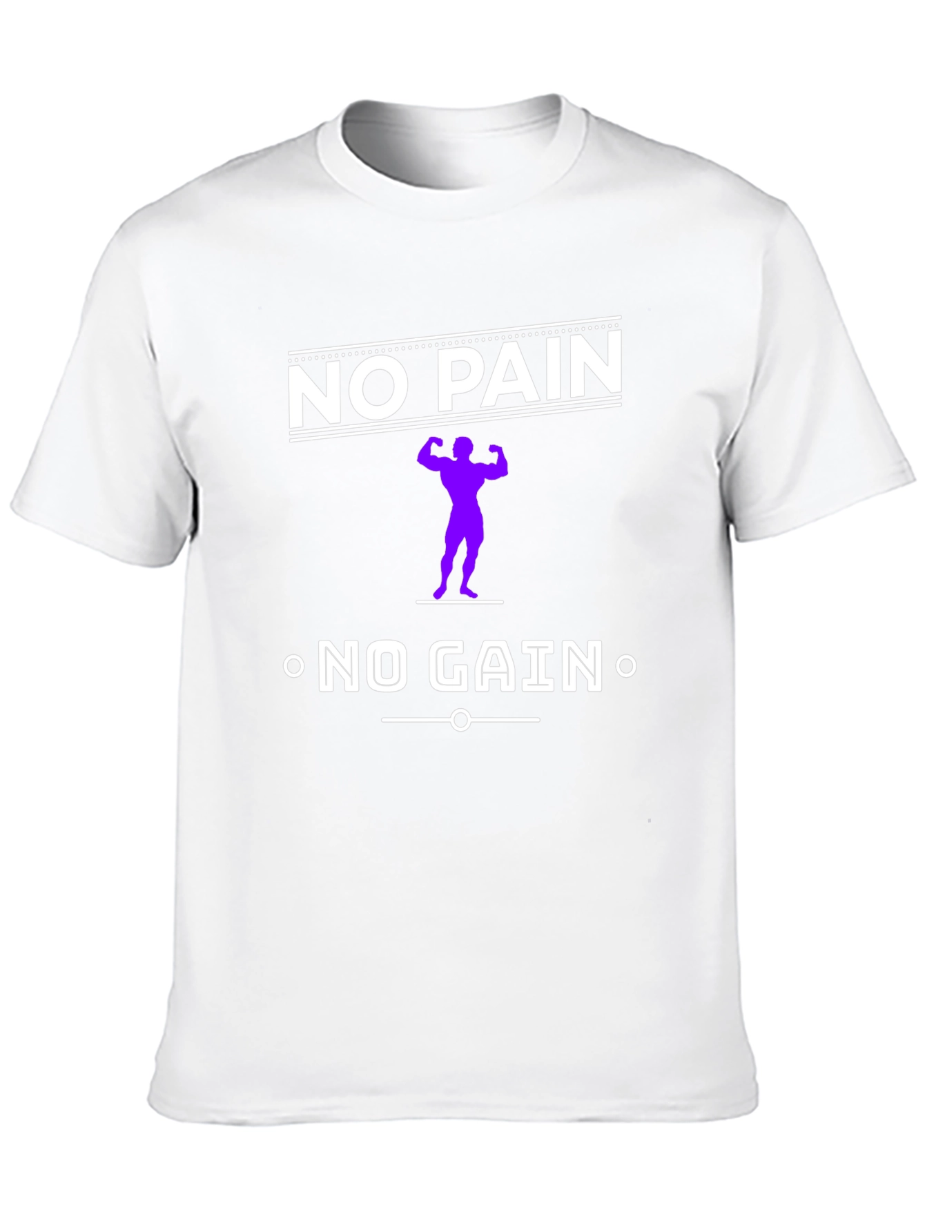 Black No Pain No Gain Black Graphic T-Shirt view 10