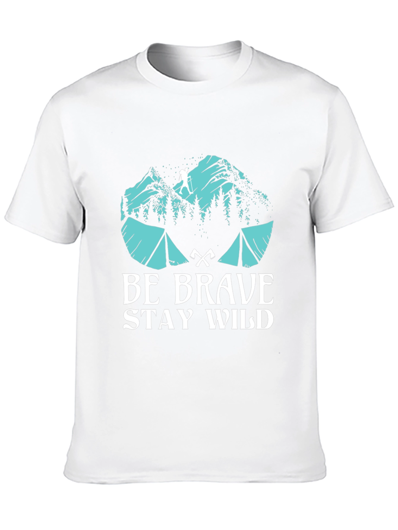 Black Be Brave Stay Wild Graphic T-Shirt view 10