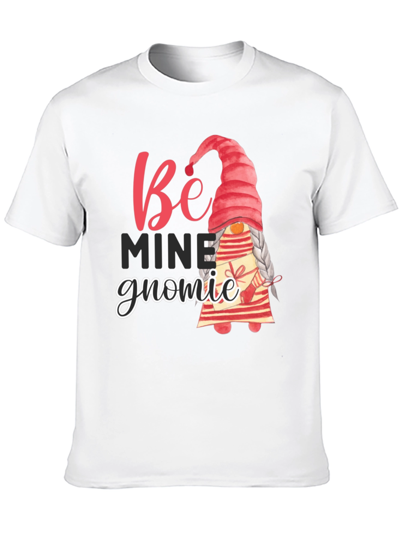 Black Be Mine Gnomie Valentine's Day T-Shirt view 10