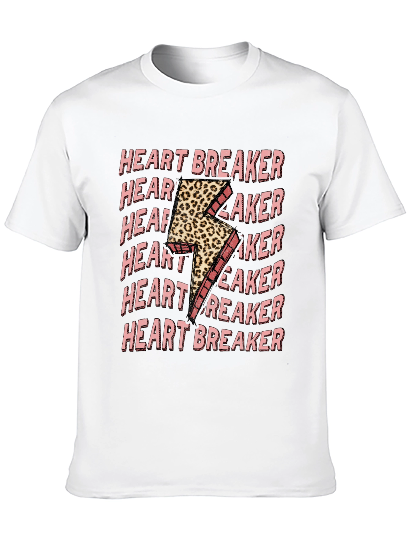 Black Heartbreaker Leopard Bolt Graphic Tee view 10