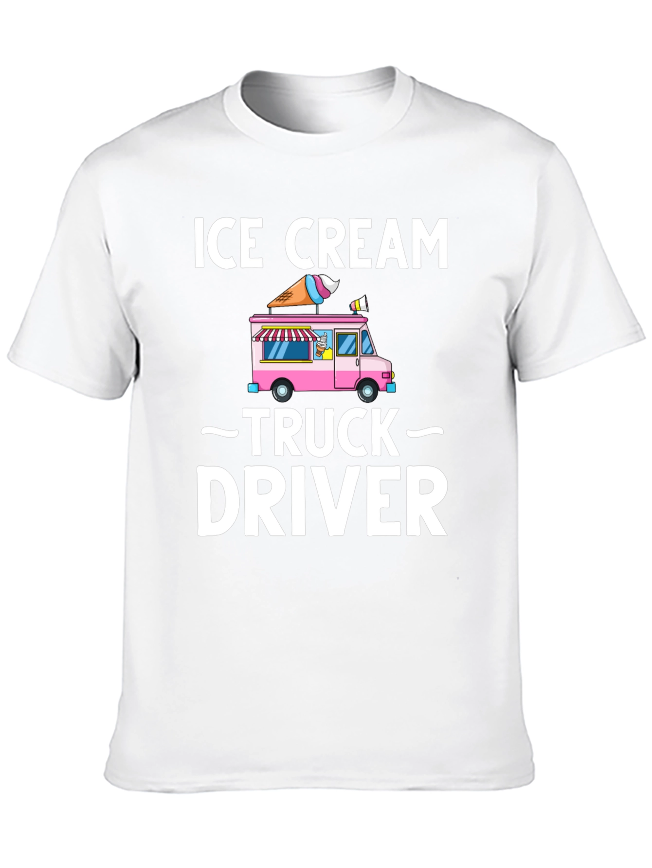 Black Ice Cream Truck Driver T-Shirt - Novelty Graphic Tee view 10