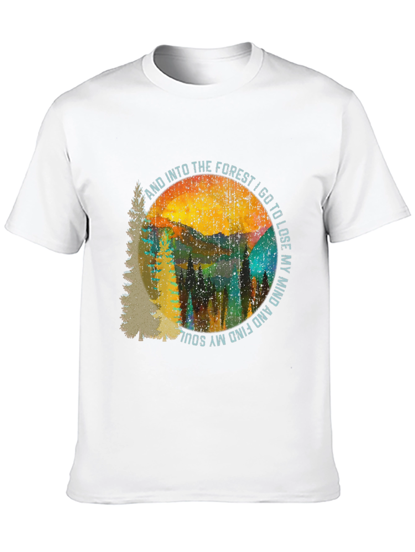 Black Into the Forest Graphic Tee - Unisex view 10