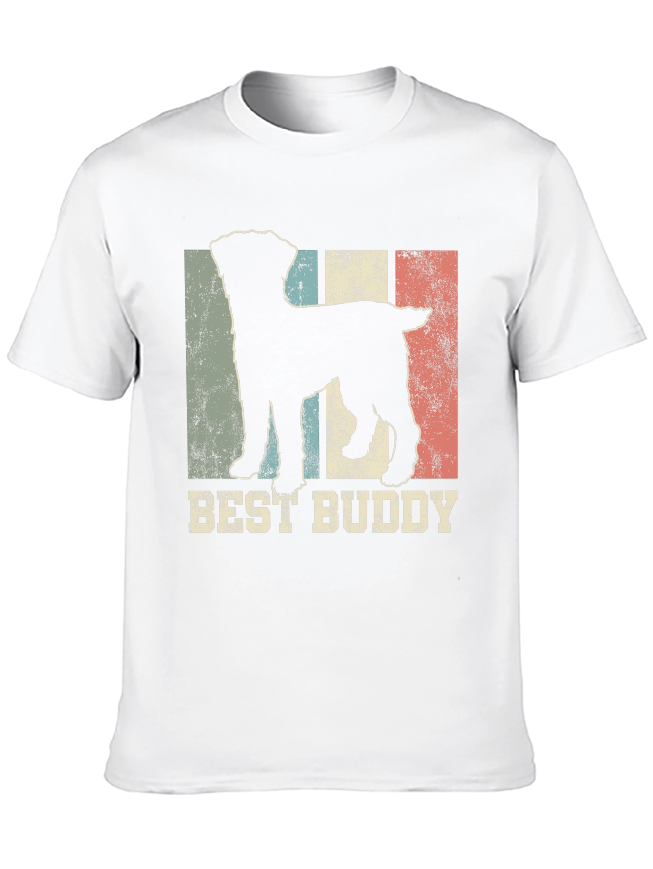 Black Best Buddy Dog Silhouette Men's T-Shirt view 10