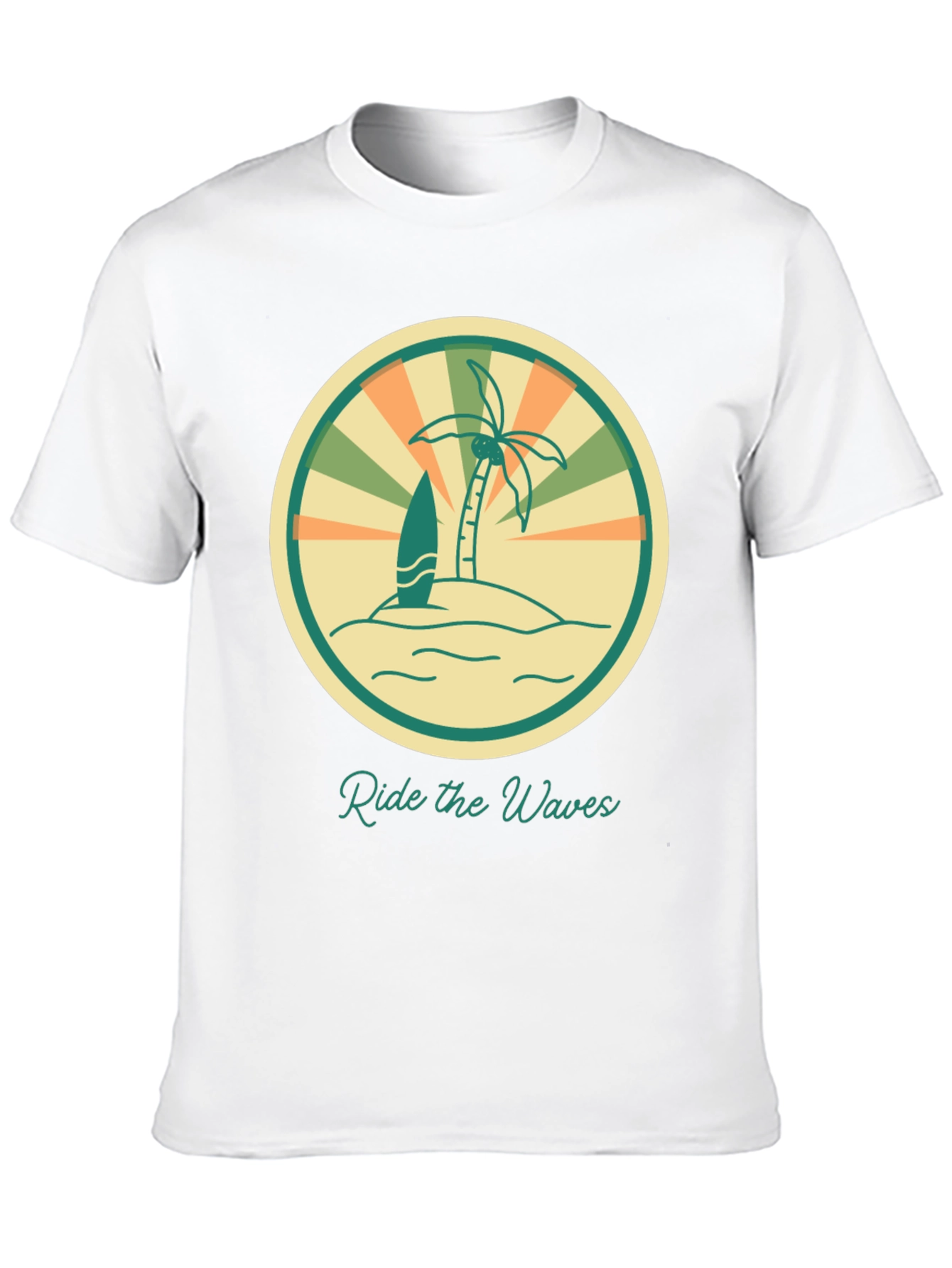 Black Ride the Waves Graphic Tee - Retro Surf Vibes view 10