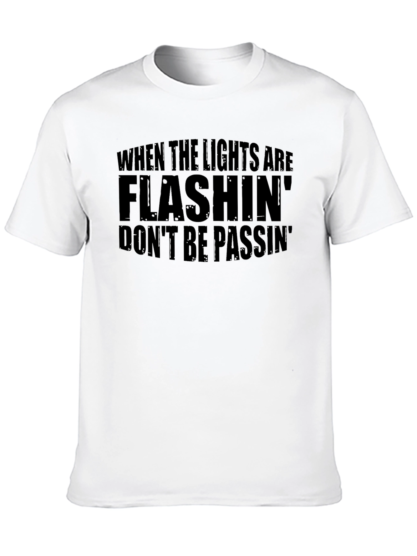 Black Flashing Lights T-Shirt - Don't Be Passin' Tee view 10