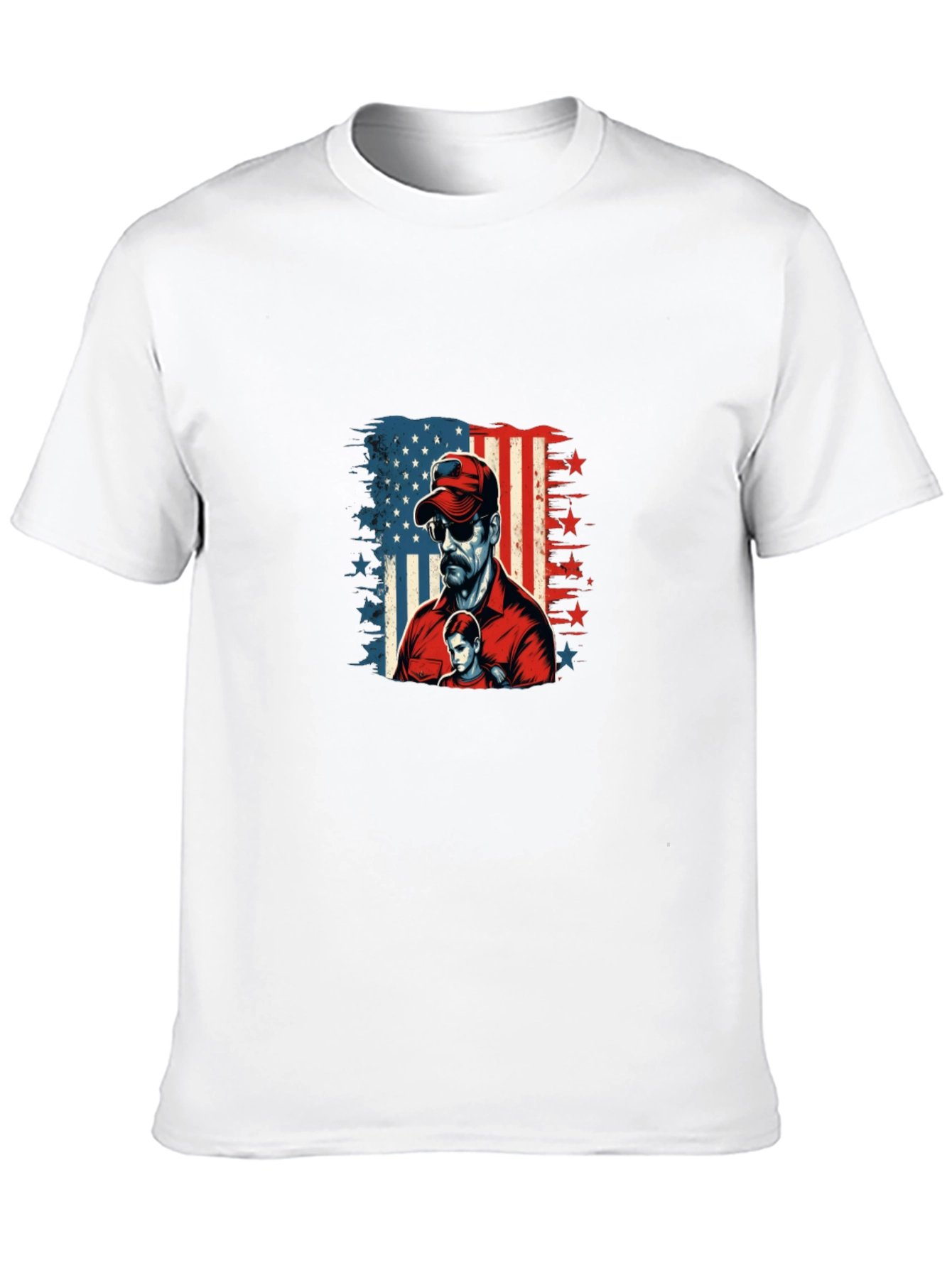 Black Patriotic Dad & Son Graphic Black Tee view 10