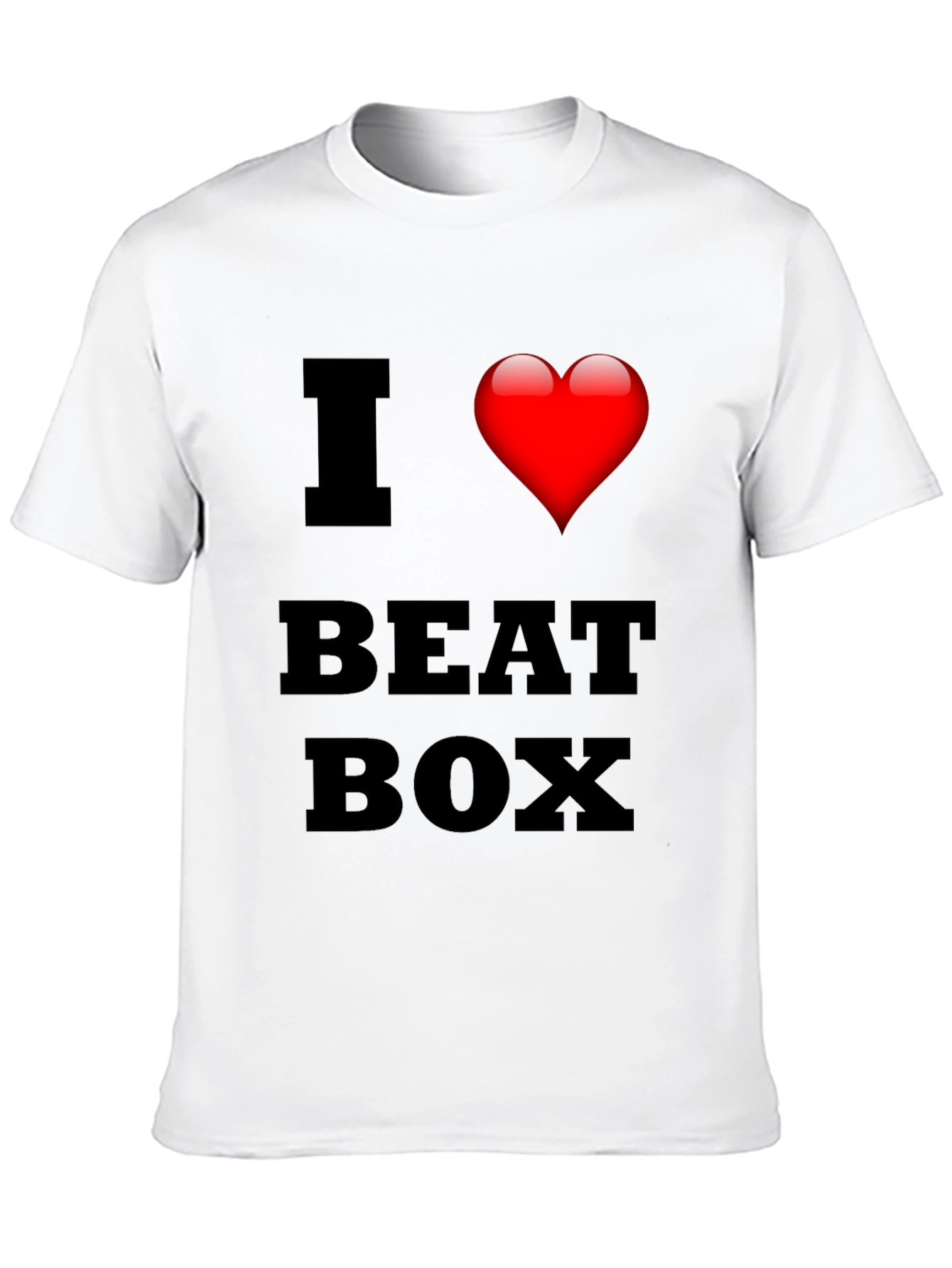 Black I Heart Beat Box Graphic Tee - Stylish Music Lover T-Shirt view 10