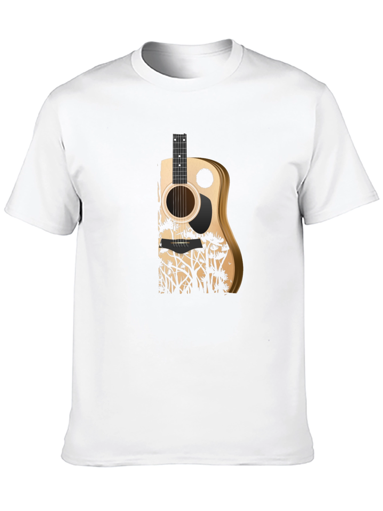Black Guitar Nature Graphic Tee view 10