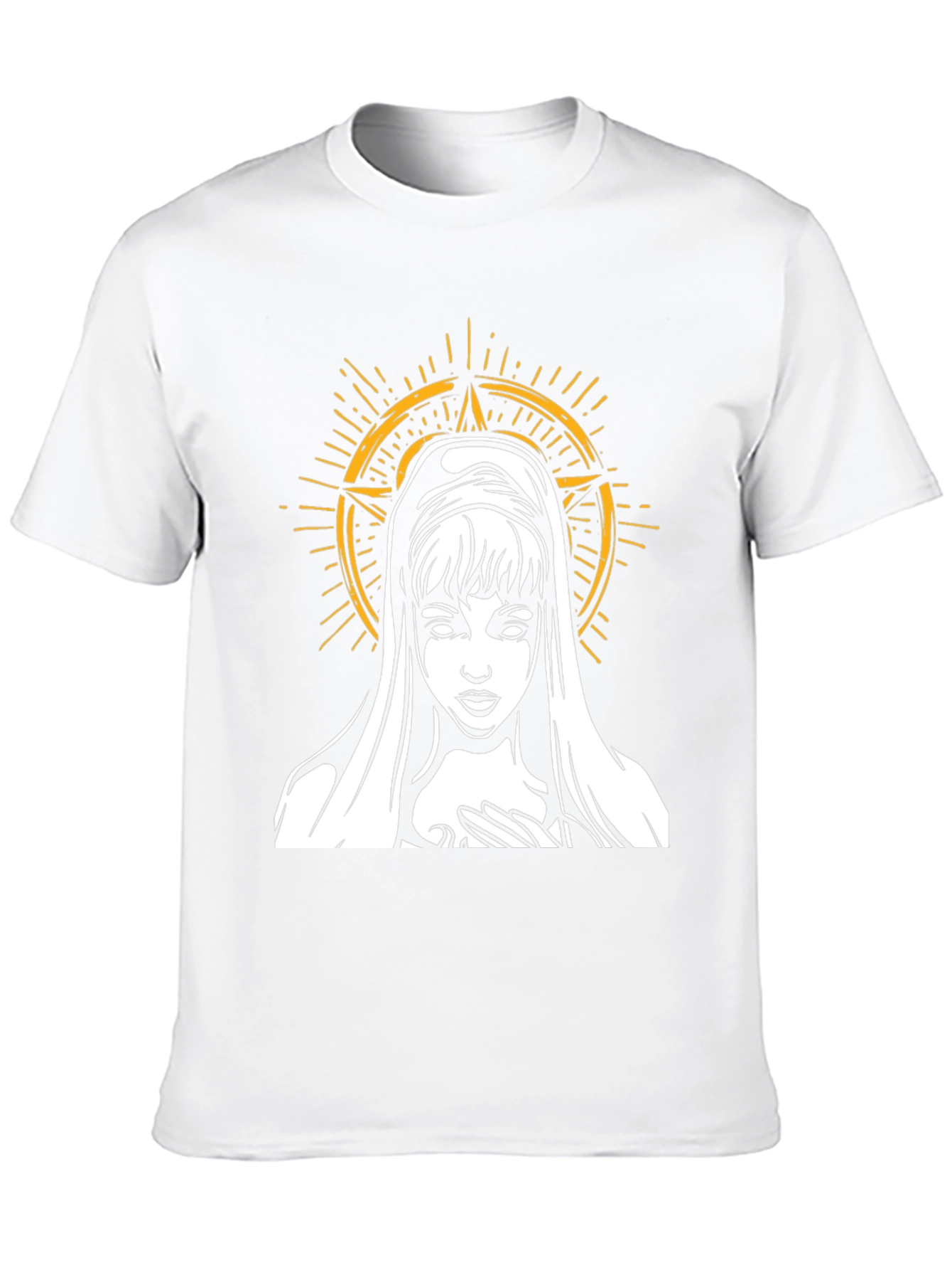 Black Virgin Mary Graphic Tee - Dark Aesthetic T-Shirt view 10