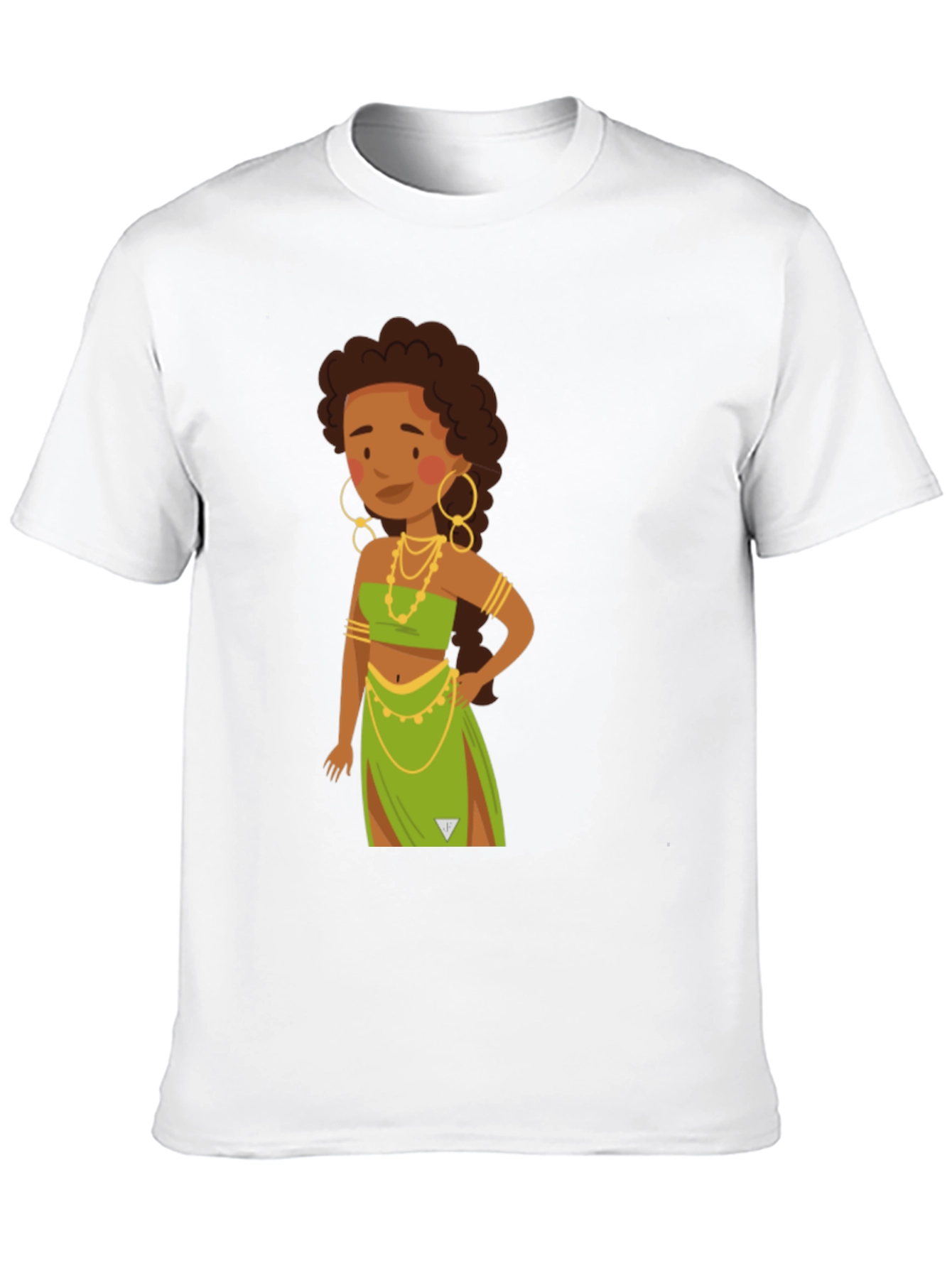 Black Cartoon Woman Graphic Black T-Shirt view 10