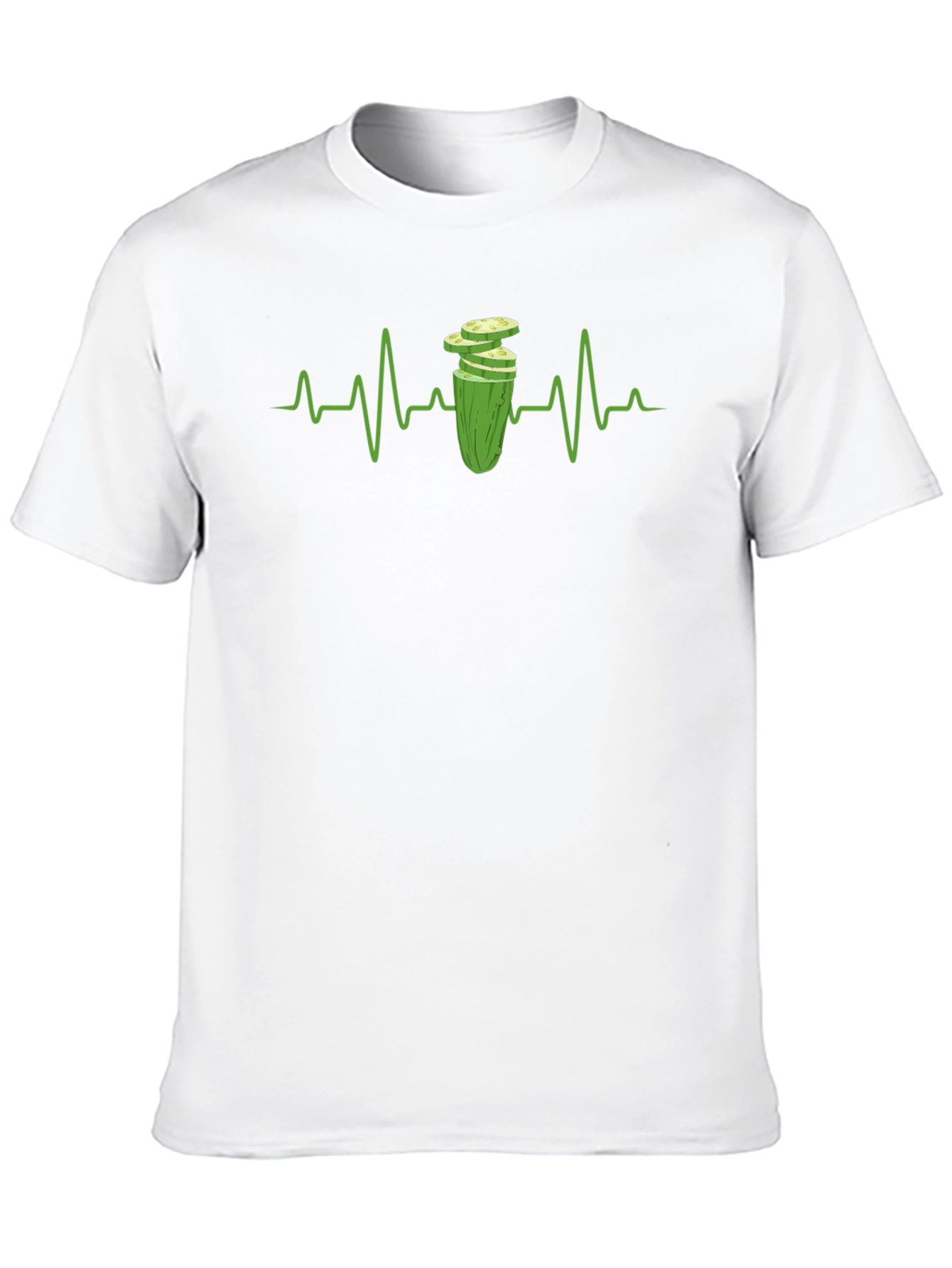Black Pickle Heartbeat T-Shirt - Quirky Graphic Tee view 10