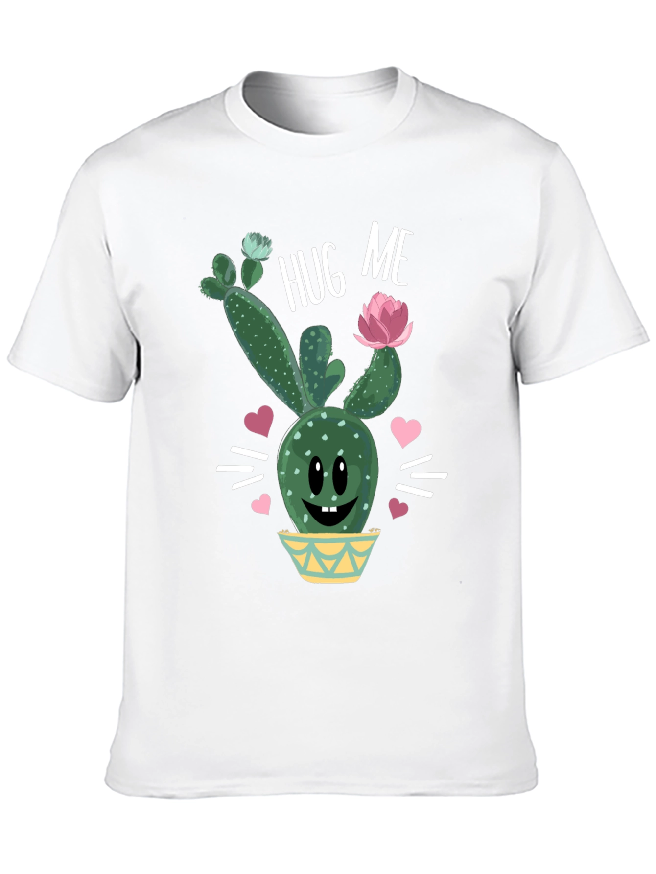 Black Hug Me Cactus T-Shirt - Cute Graphic Tee view 10