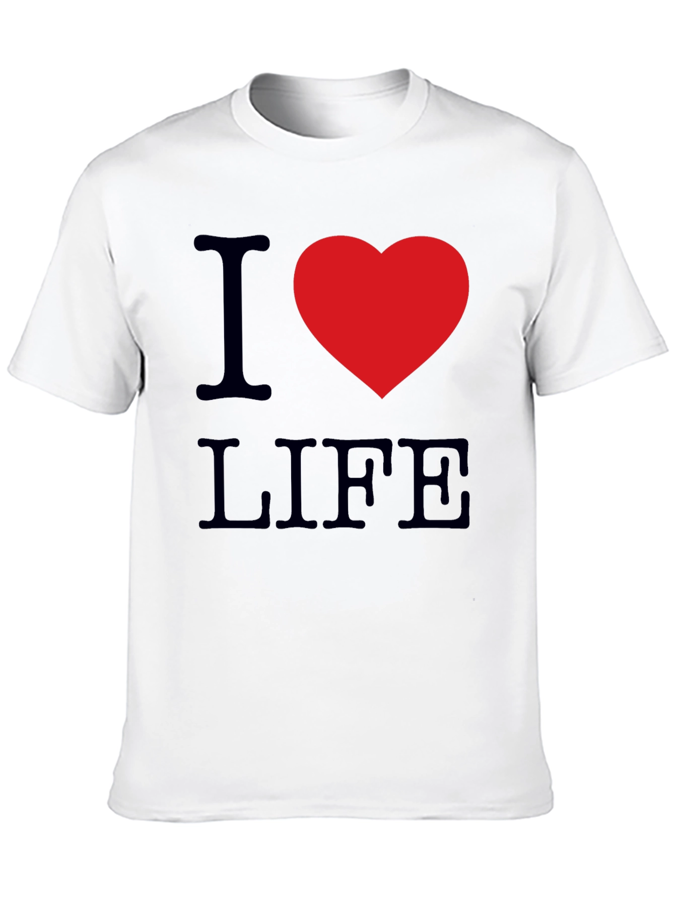 Black I Love Life Graphic Tee - Soft Cotton Comfort view 10