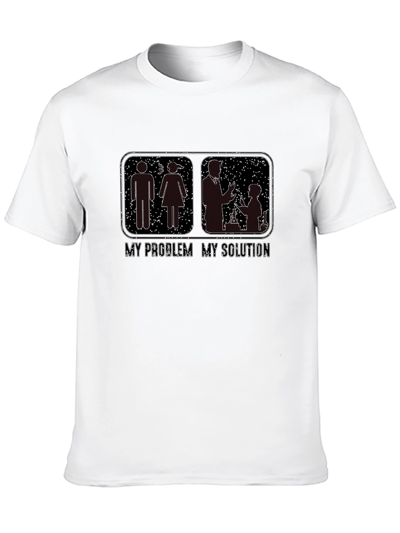 Black Problem Solution Graphic T-Shirt view 10