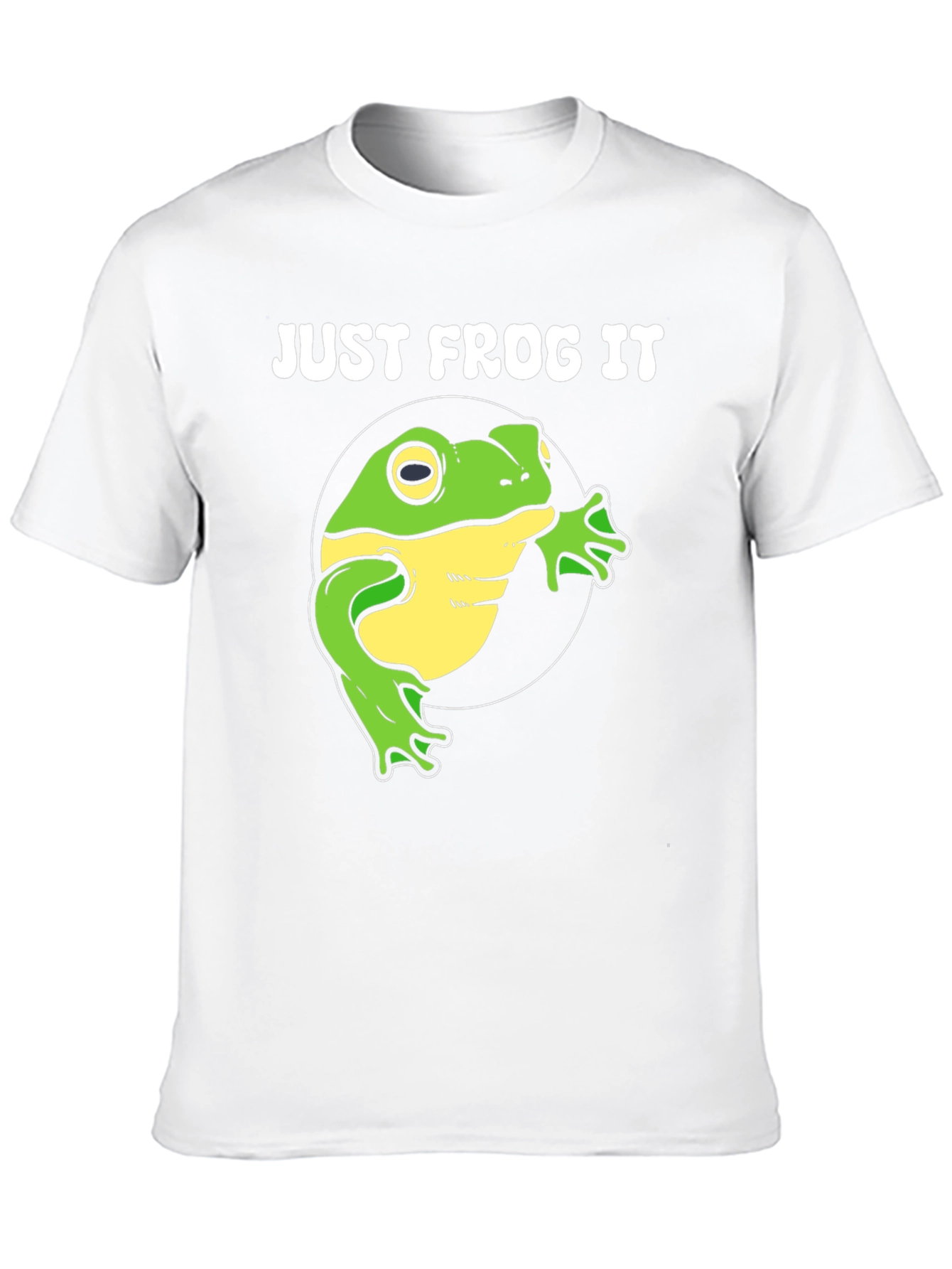 Black Just Frog It T-Shirt - Funny Animal Tee view 10