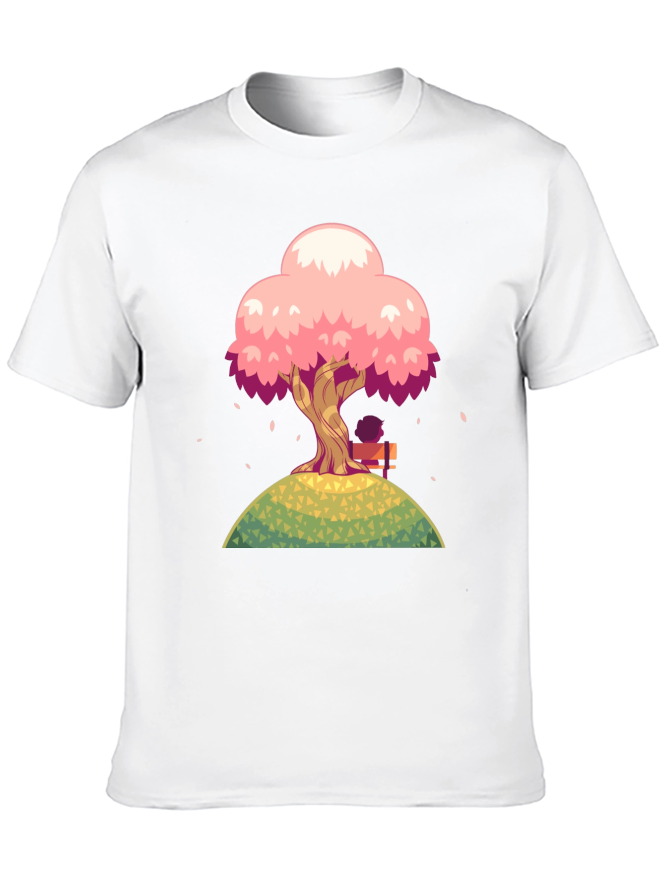 Black Cherry Blossom Tree Graphic T-Shirt view 10