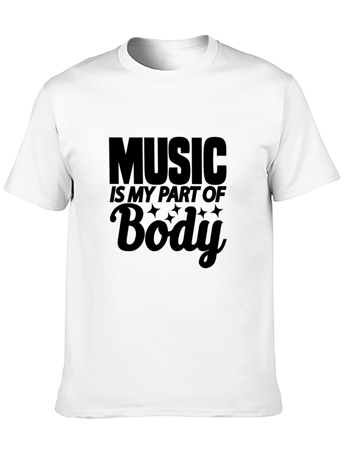 Black Music Is My Part of Body Black Graphic T-Shirt view 10
