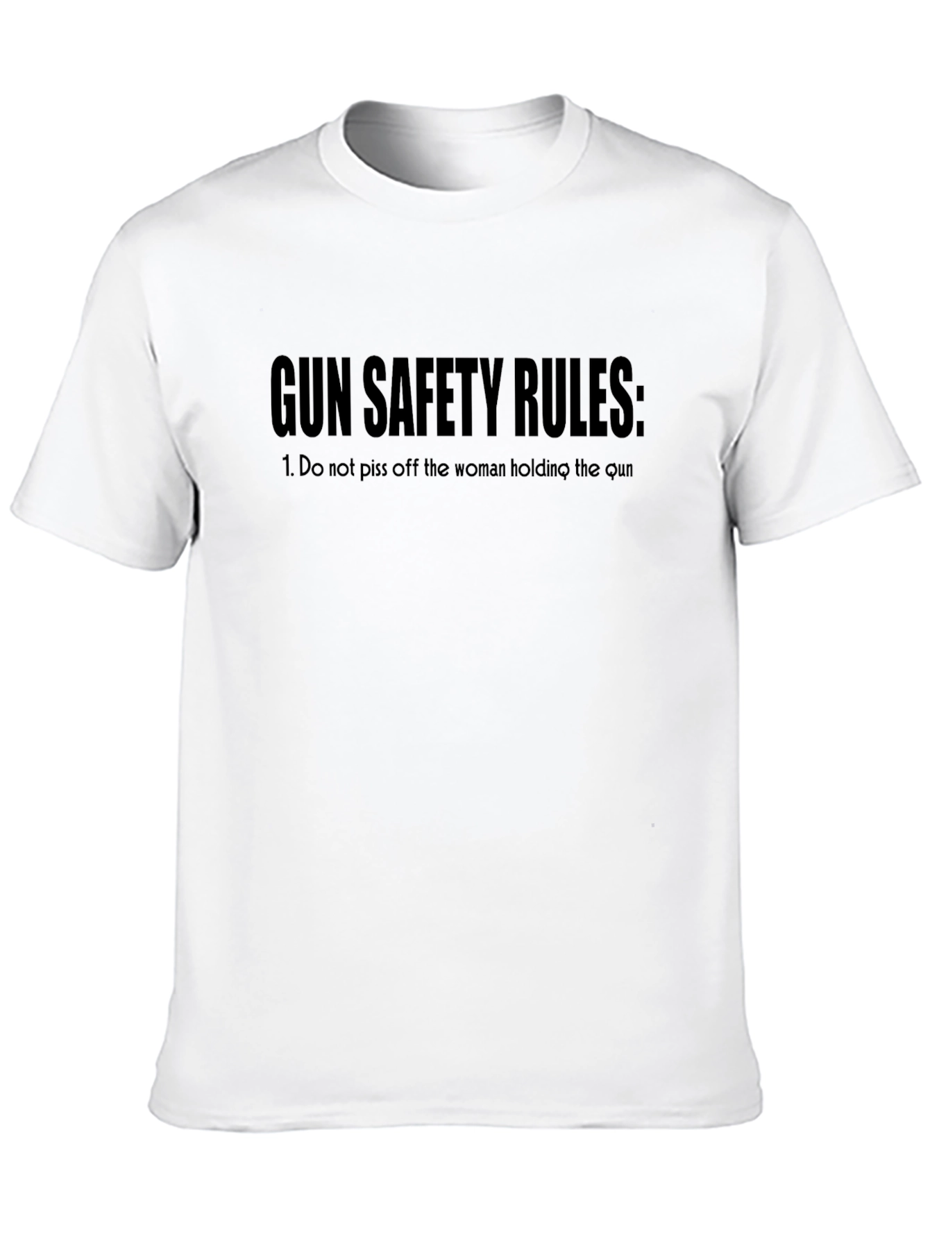 Black Gun Safety Rules Graphic Tee - Black view 10