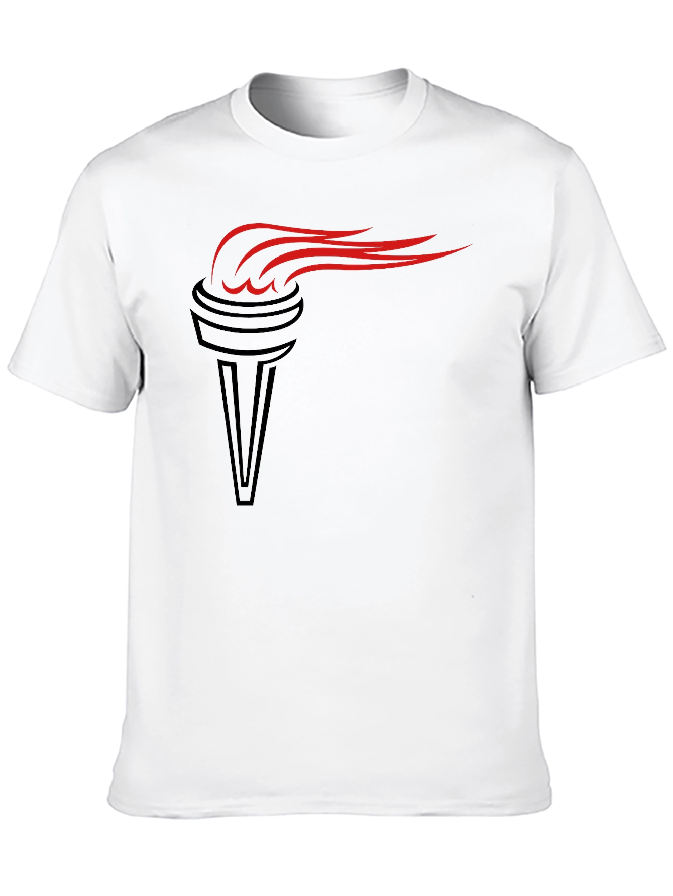 Black Torch Graphic Tee - Stylish Black T-Shirt view 10