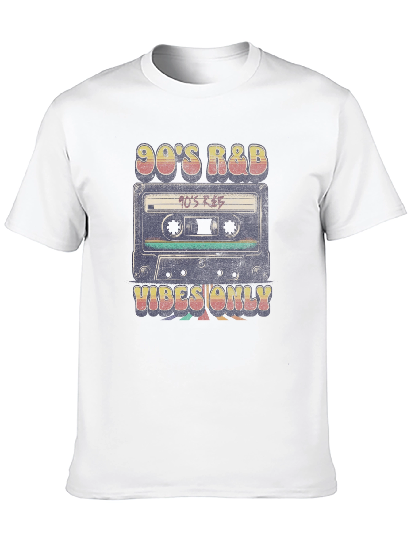 Black 90's R&B Vibes Only Retro Cassette T-Shirt view 10