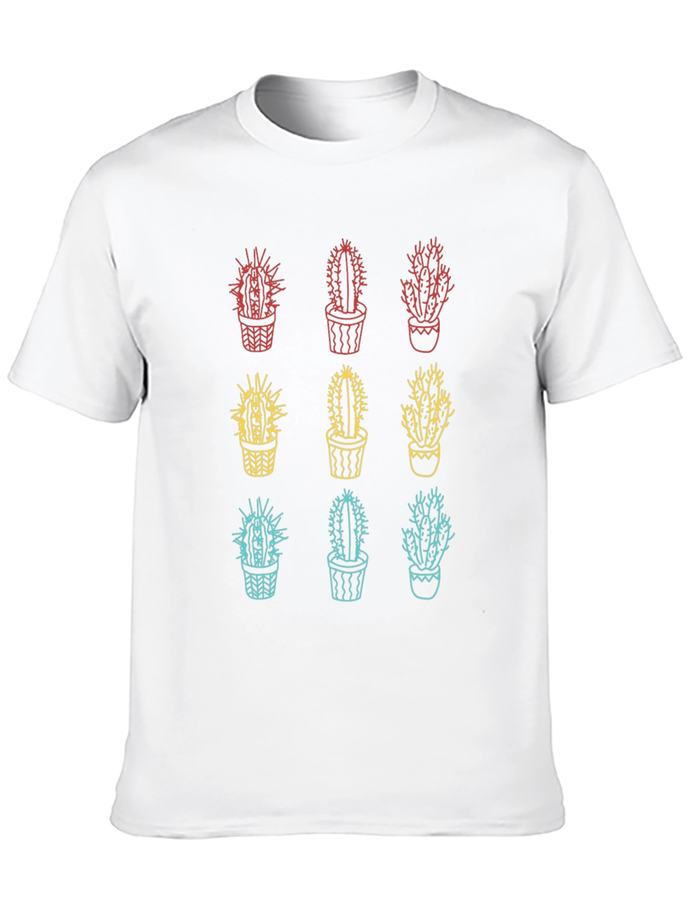Black Cactus Graphic Tee - Trendy Unisex T-Shirt view 10