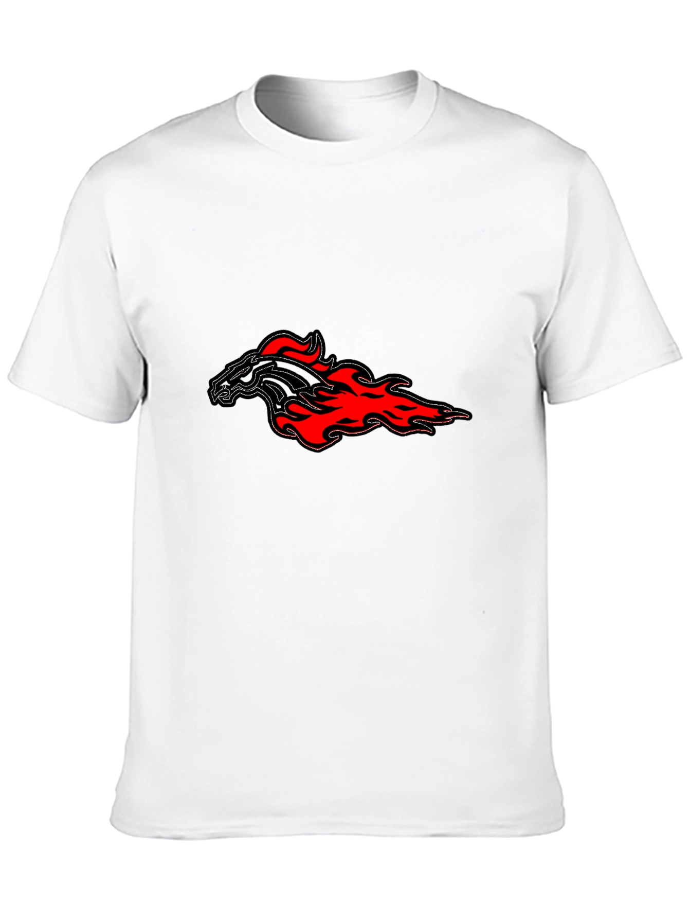 Black Fiery Horse Graphic Tee - Black view 10