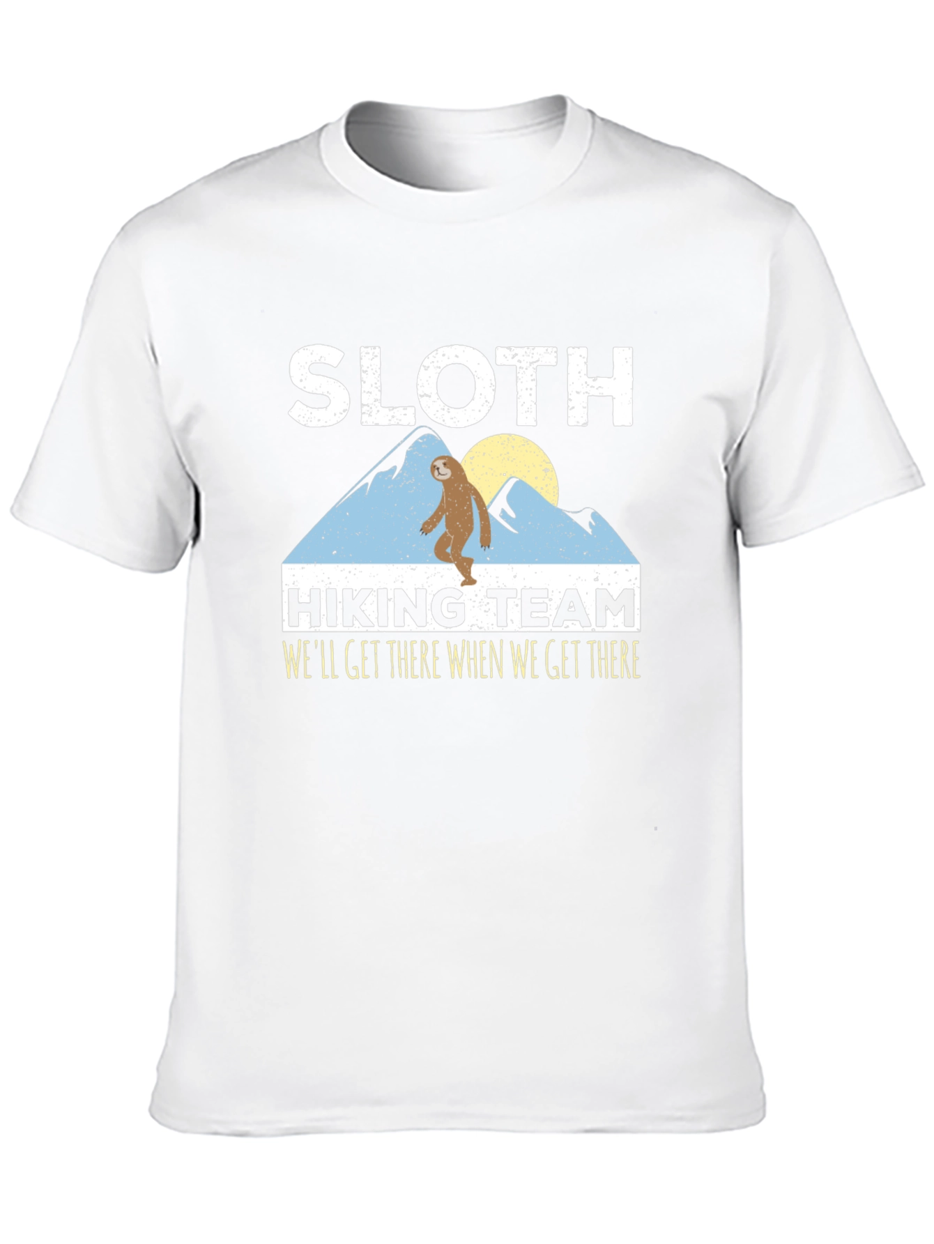 Black Sloth Hiking Team T-Shirt - Funny Graphic Tee view 10