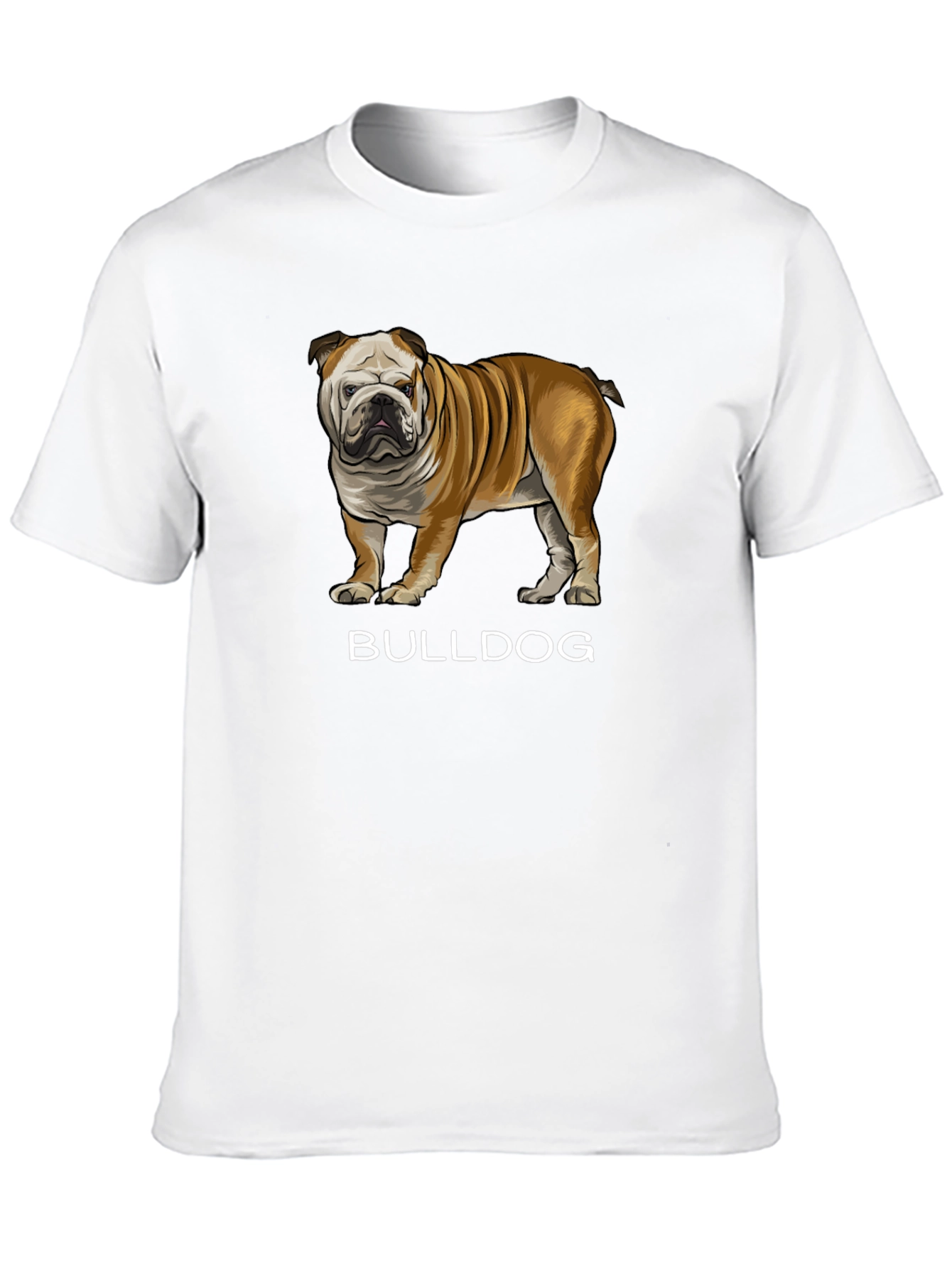 Black Bulldog Graphic Tee - Black Cotton Casual T-Shirt view 10