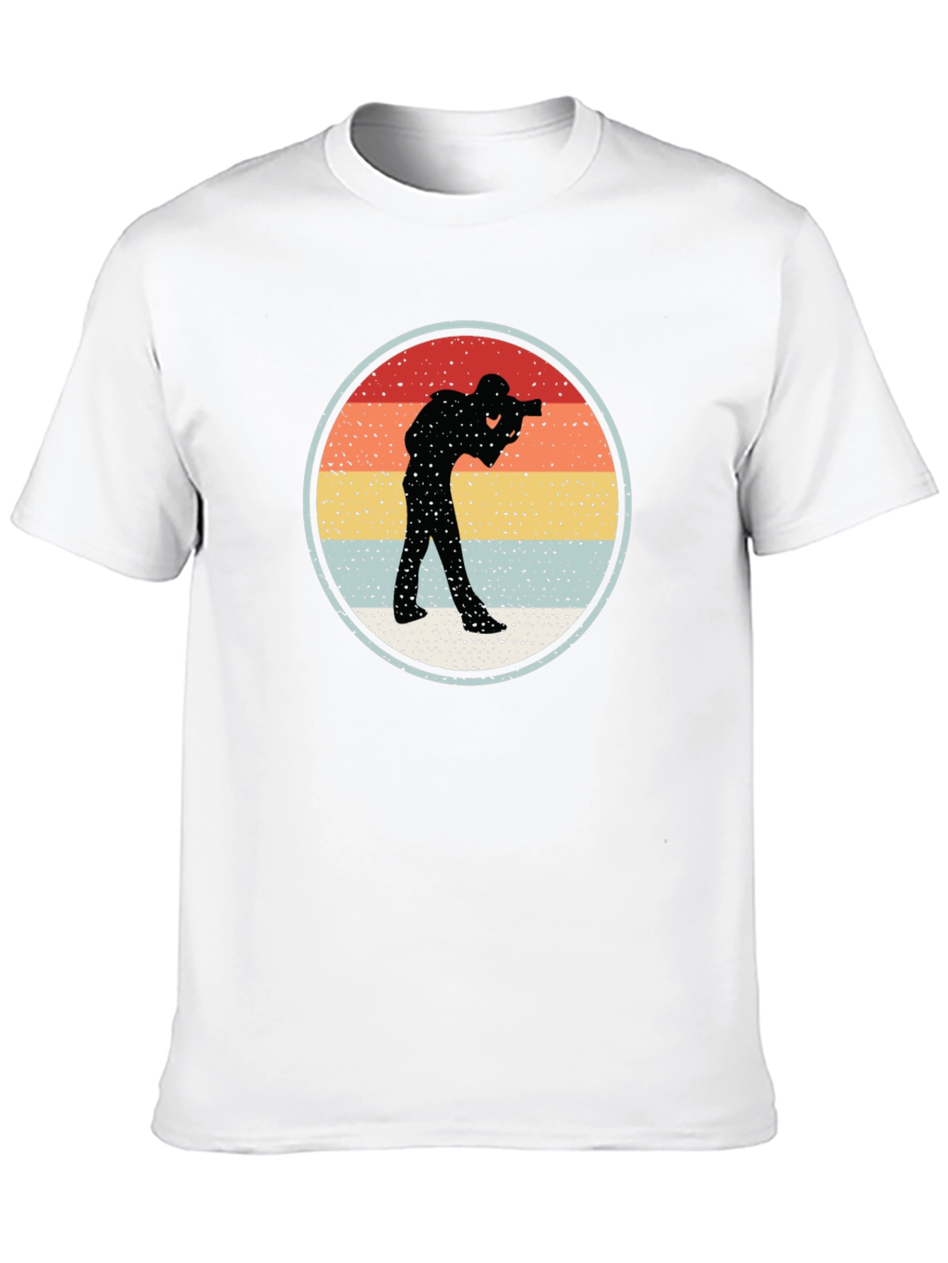 Black Vintage Photographer Silhouette T-Shirt view 10